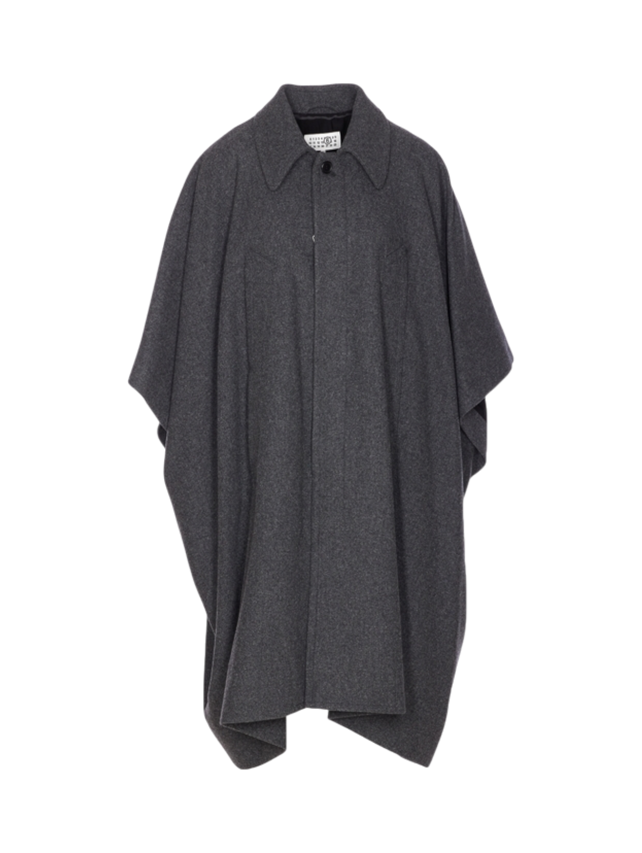 MM6 Grey Wool Trim Coat