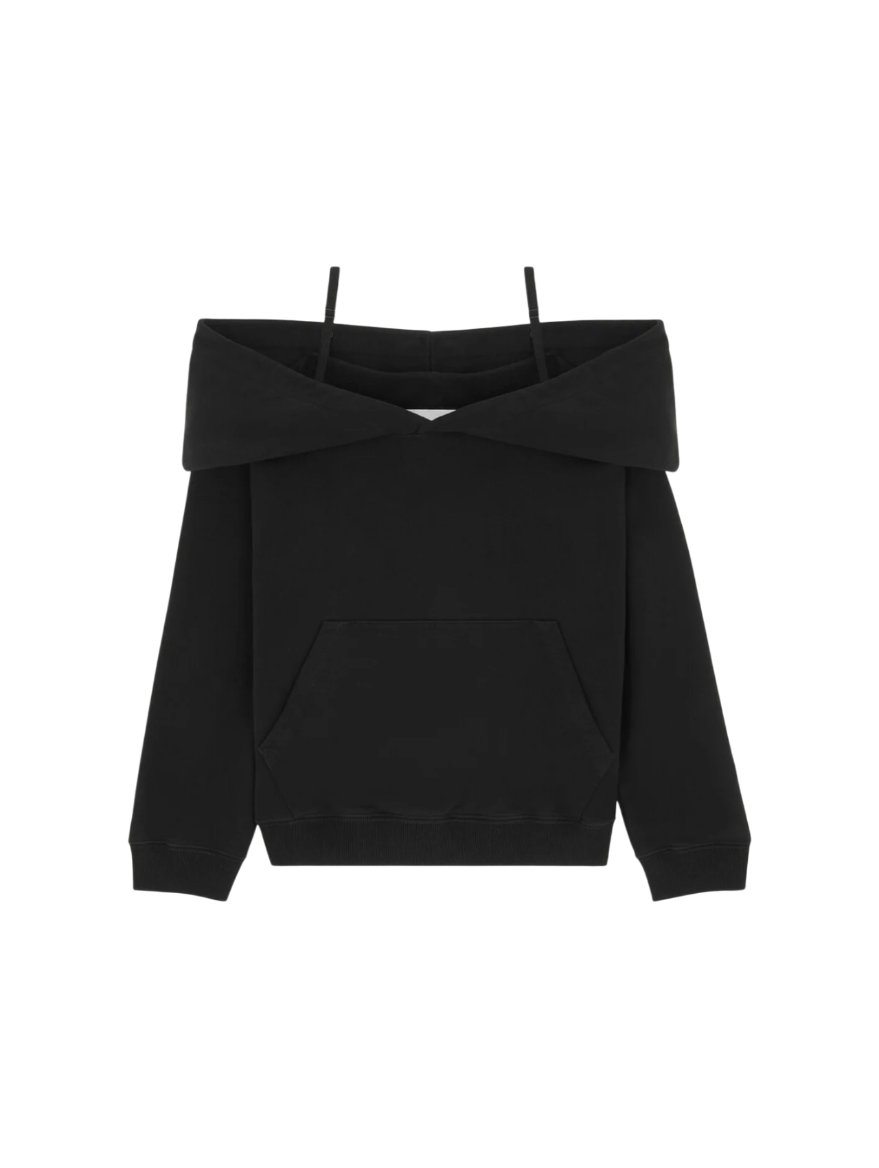 MM6 Black Big Hood Hoodie