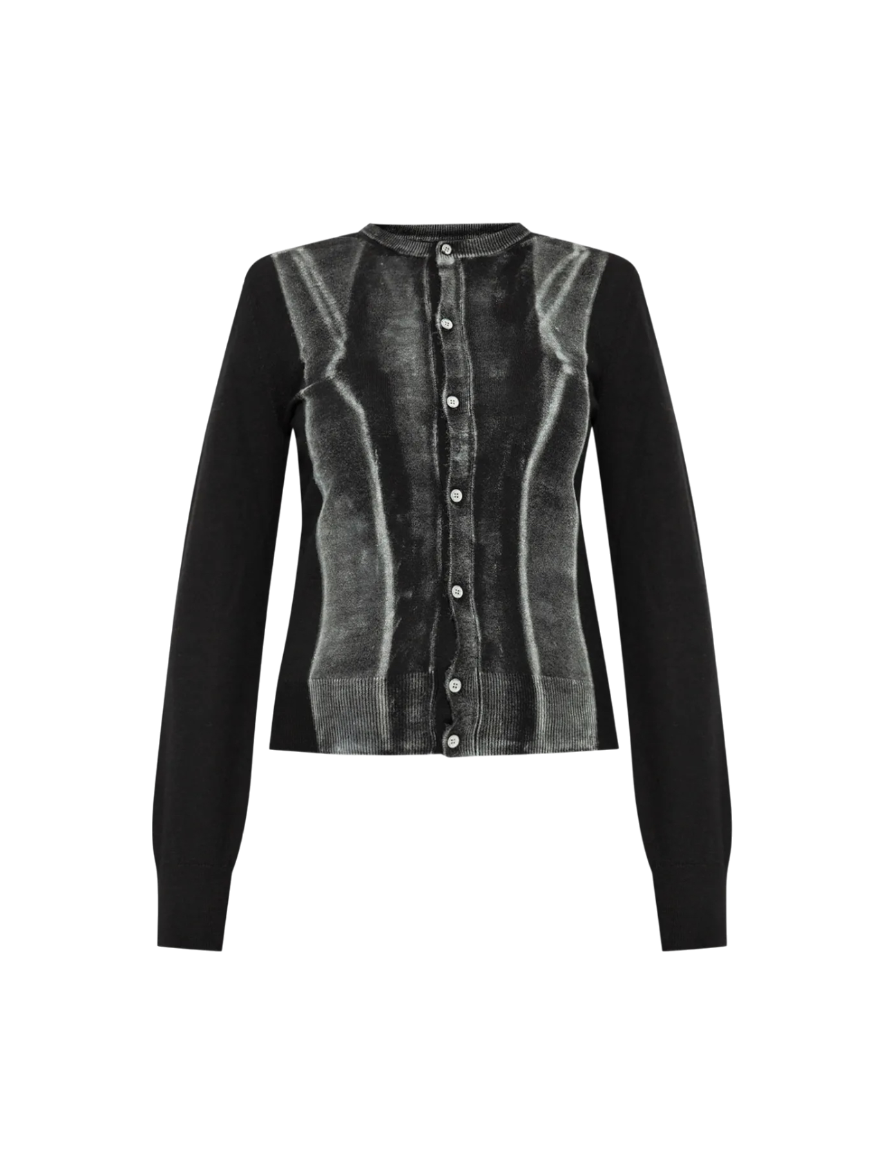 MM6 Black Printed Cardigan