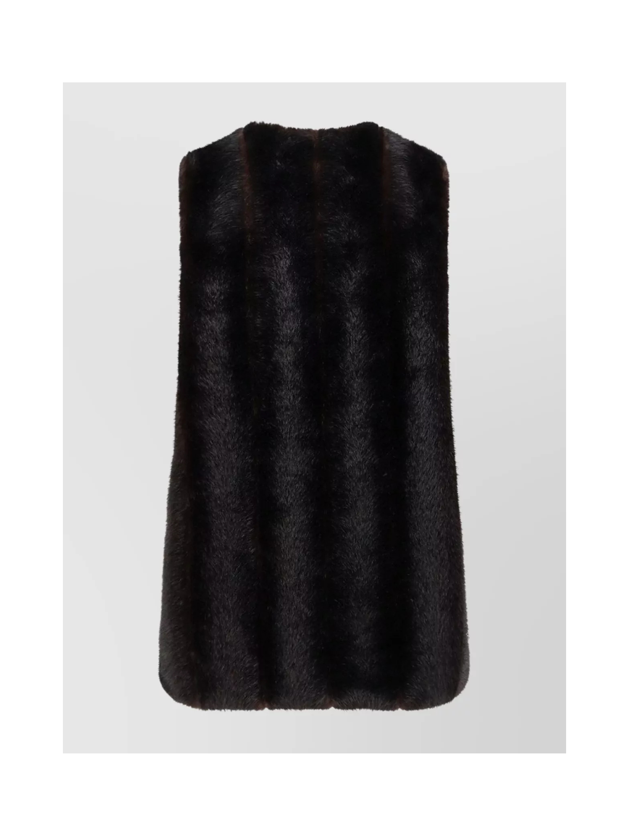 MM6 Dark Brown Faux shearling Mini Dress