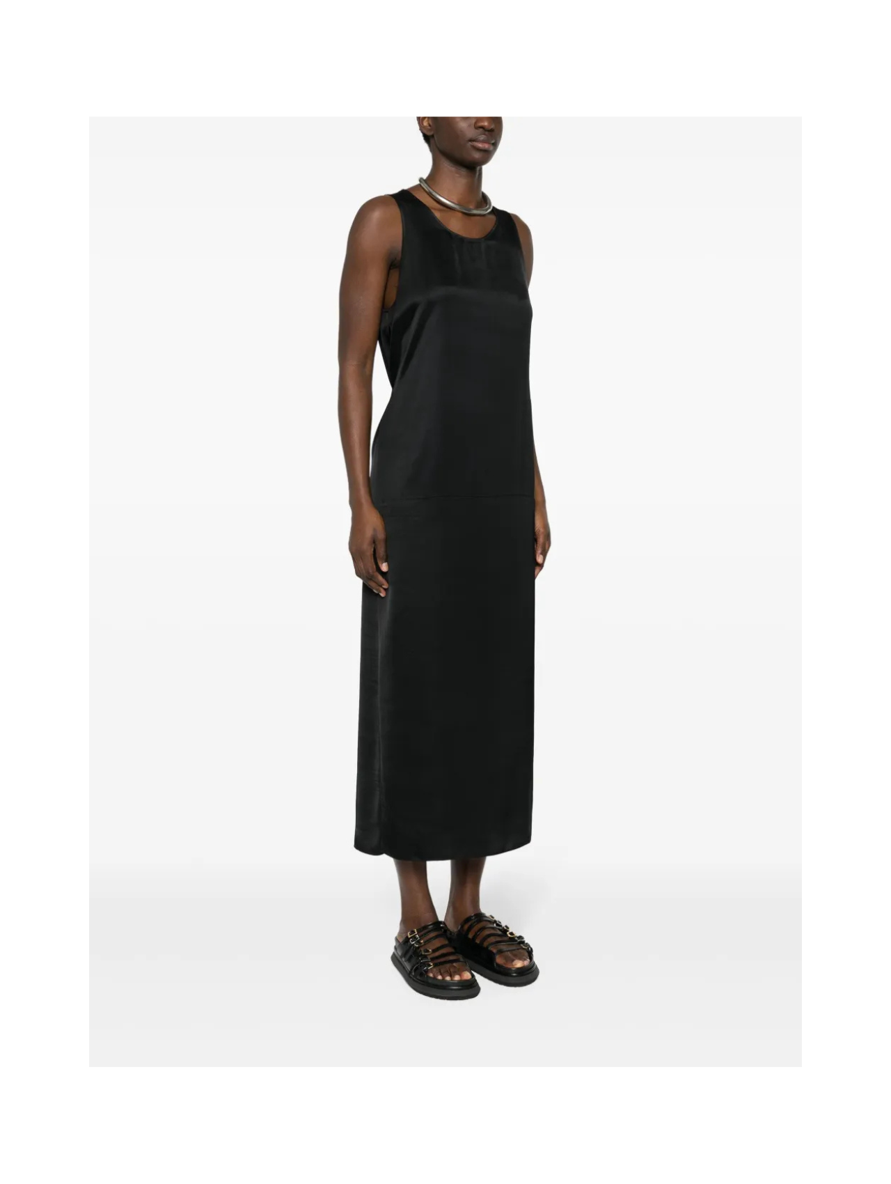 MM6 Black Wrap Maxi Dress