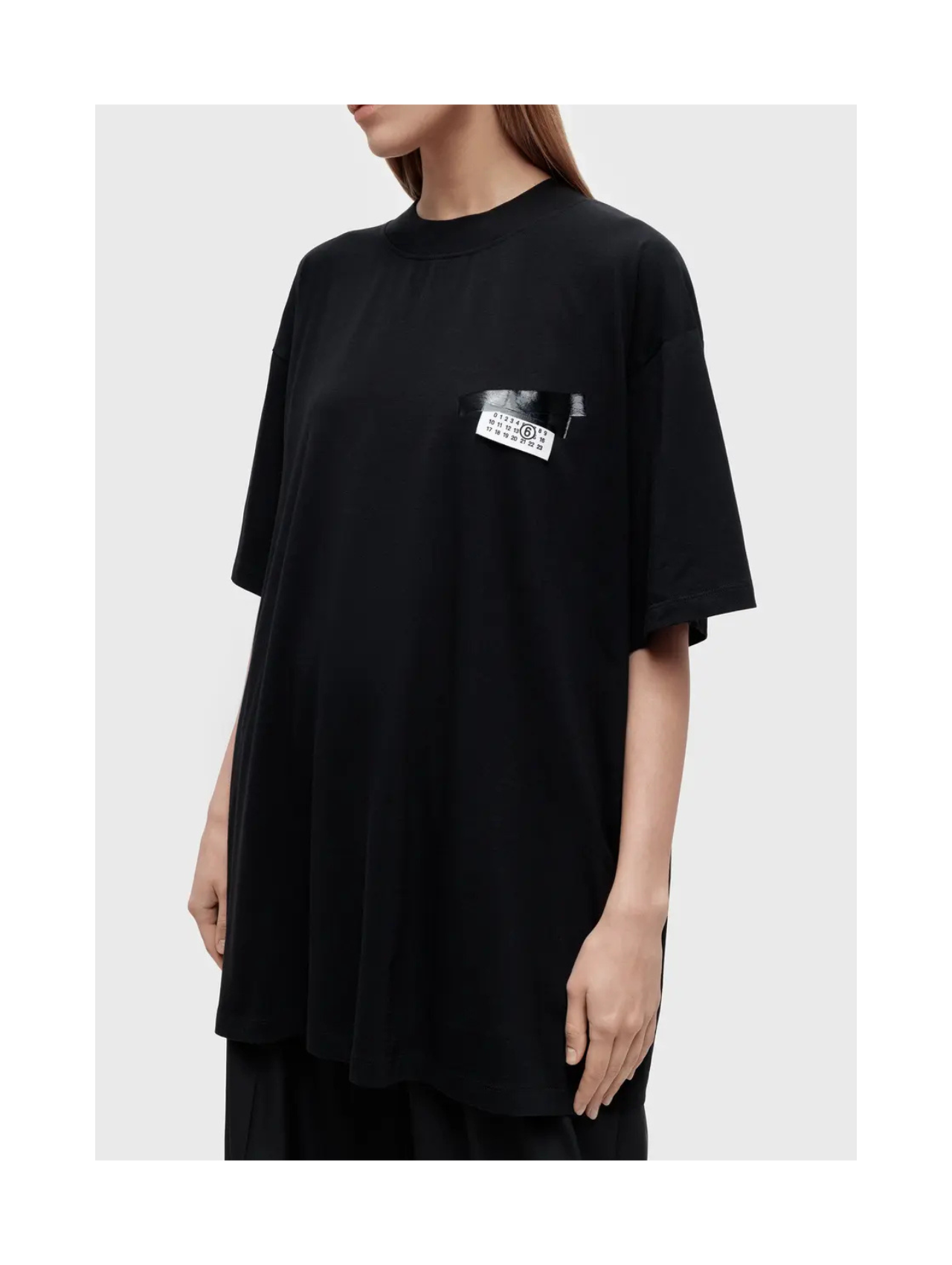 MM6 Black Taped Logo Oversize Tshirt