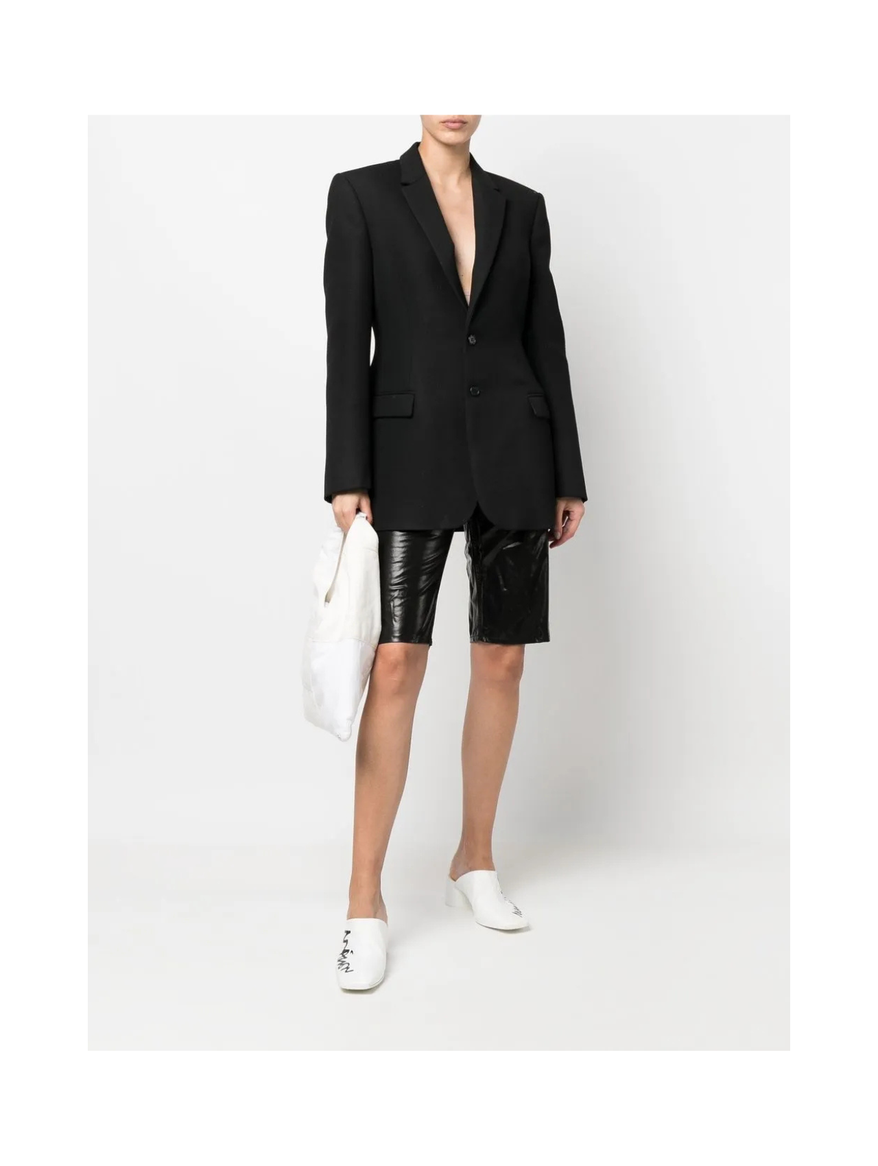 MM6 Black Coated Shorts