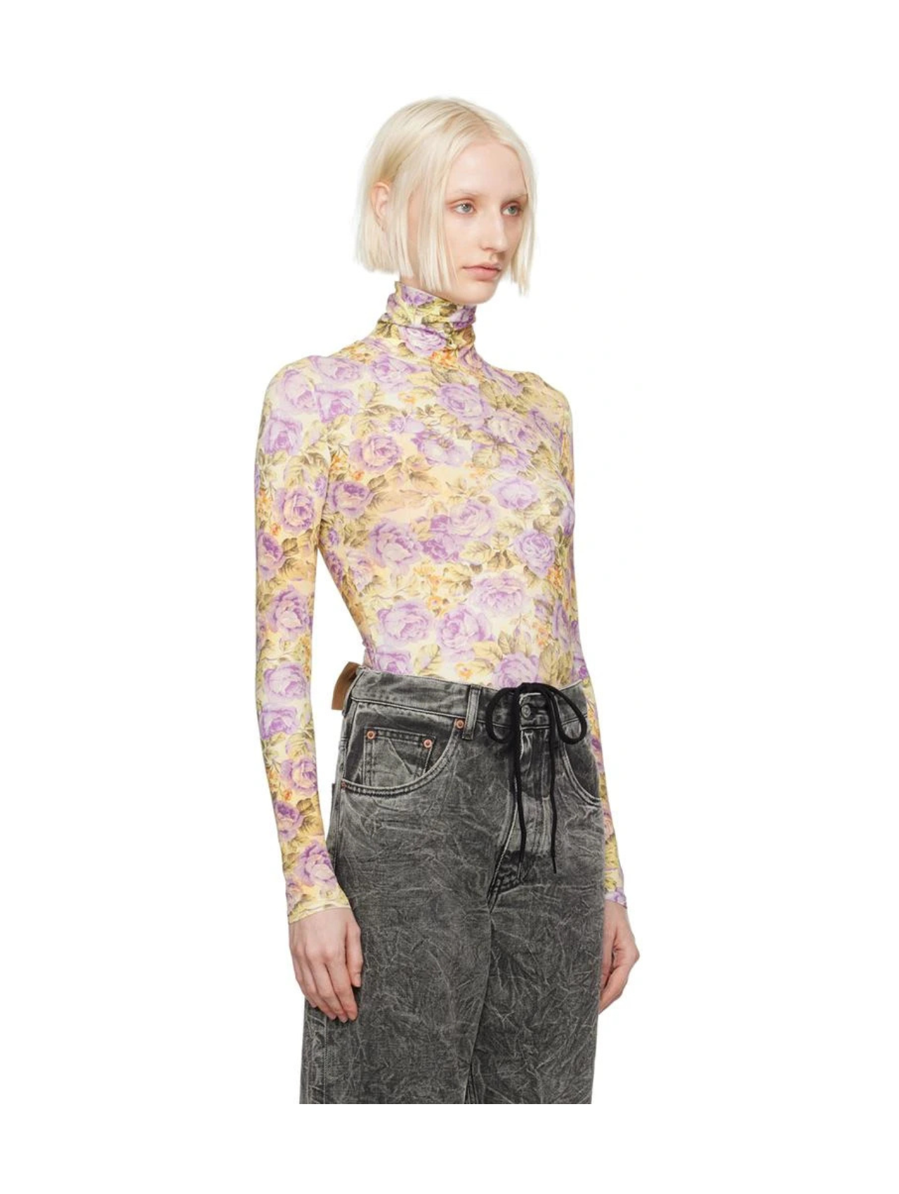 MM6 Floral Print Bodysuit