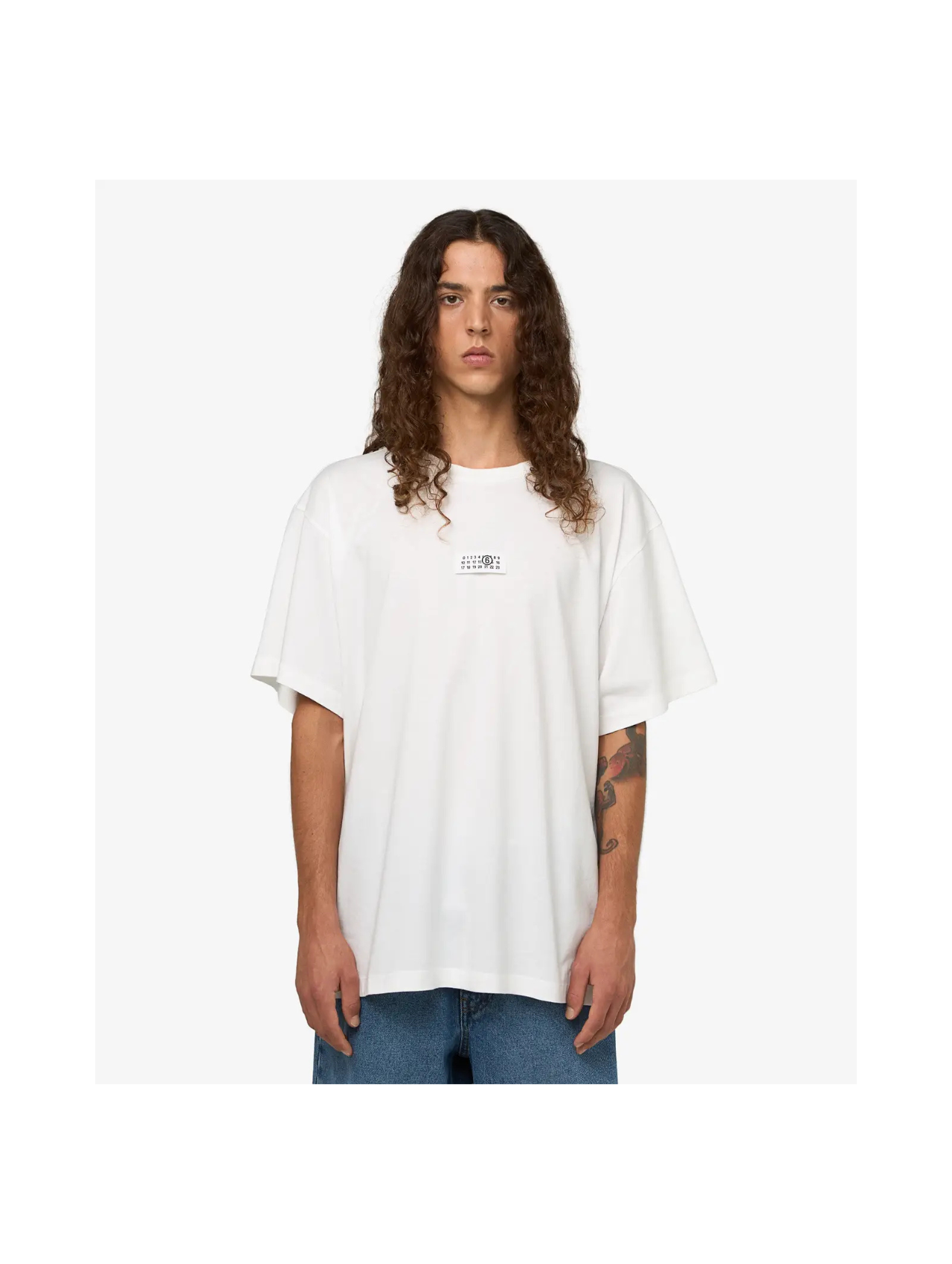 MM6 White Logo Tshirt