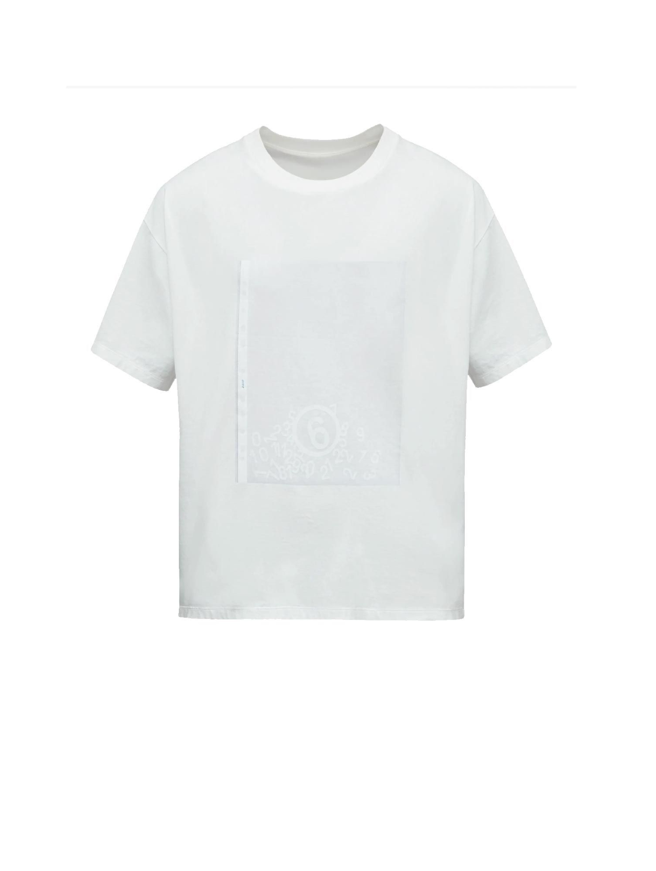 MM6 White Sealed Logo Tshirt