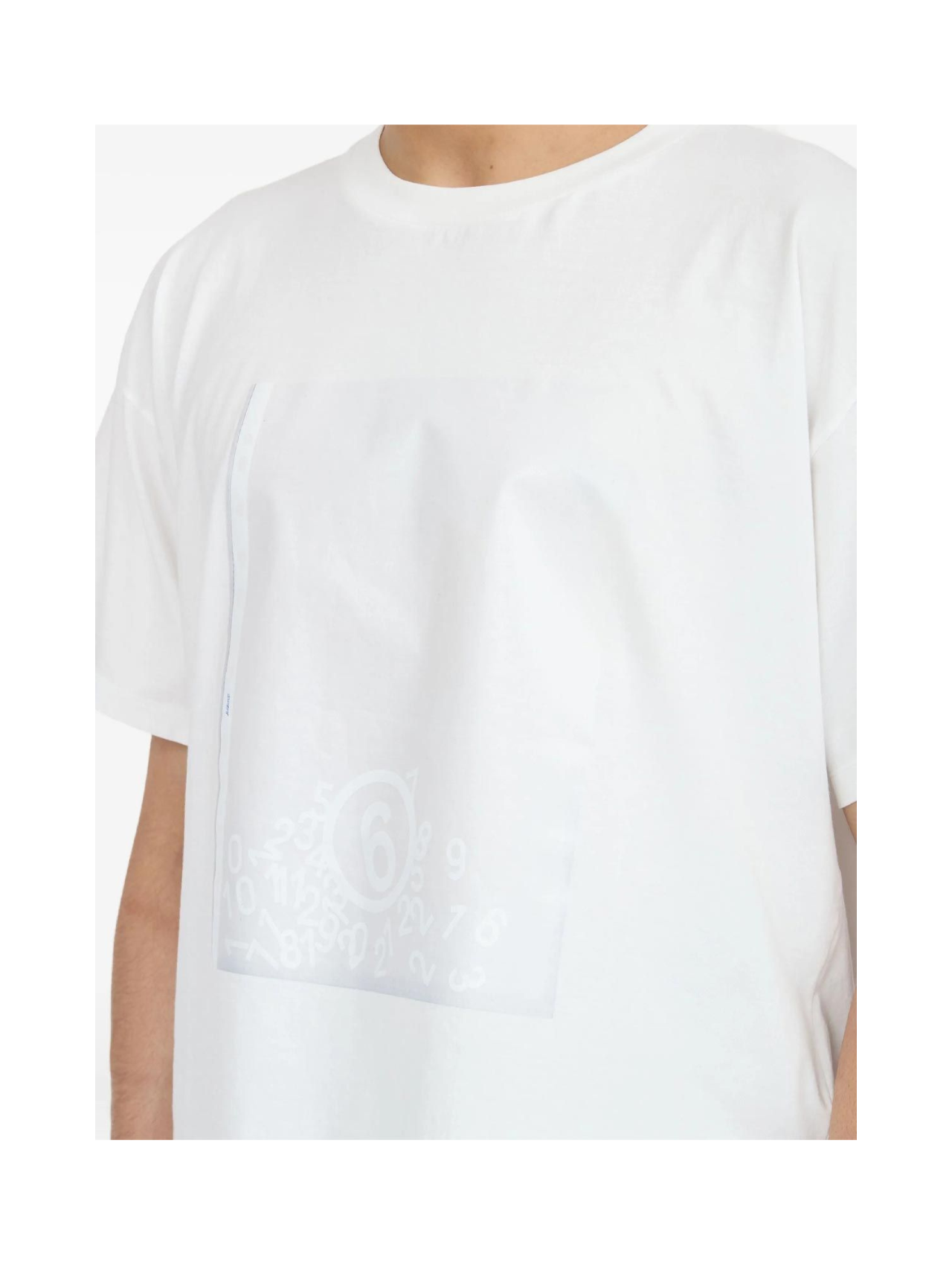 MM6 White Sealed Logo Tshirt