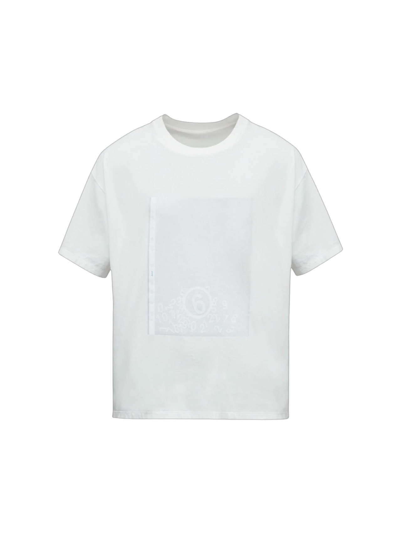 MM6 White Sealed Logo Tshirt