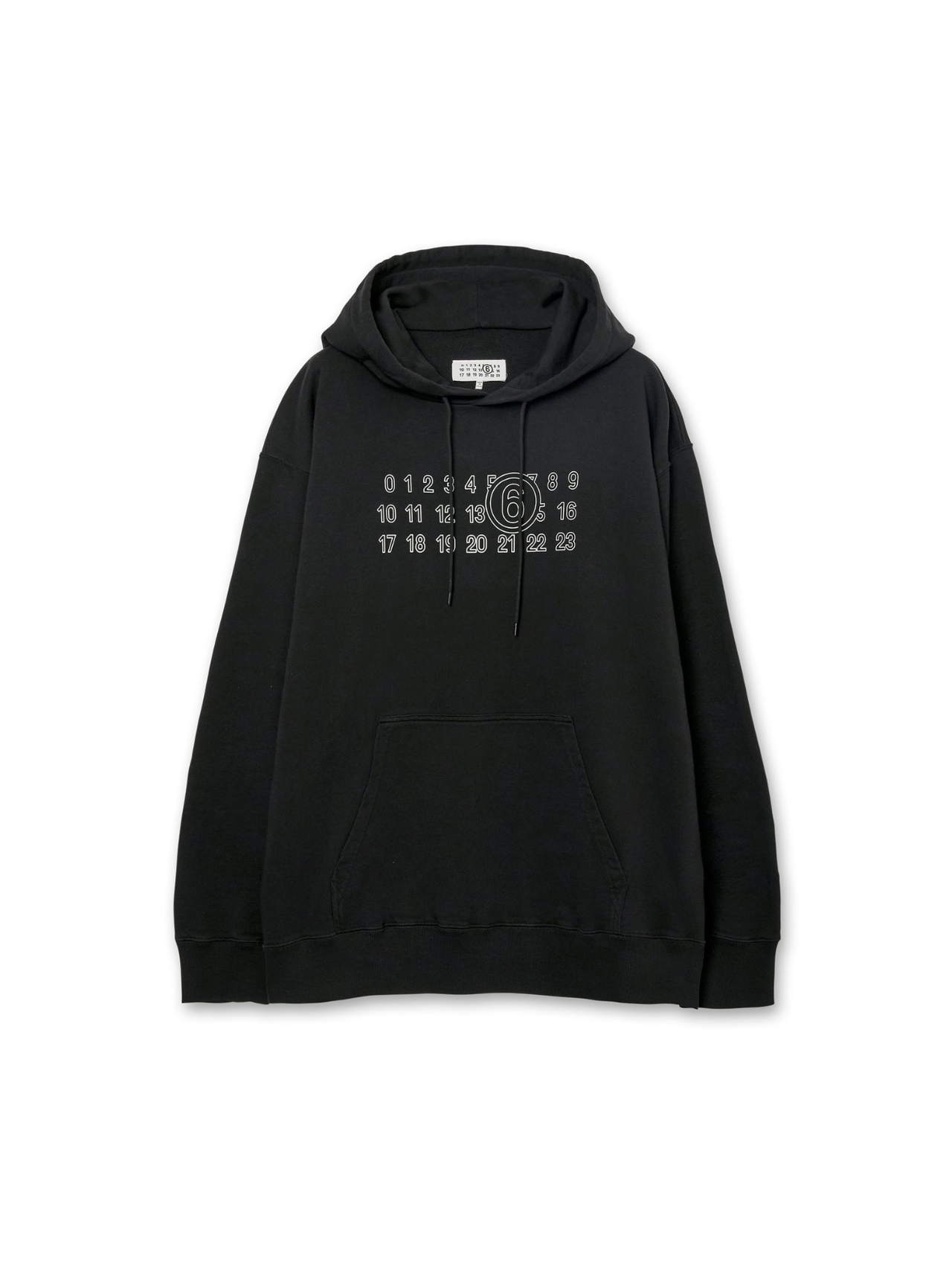 MM6 Black Numeric Hoodie