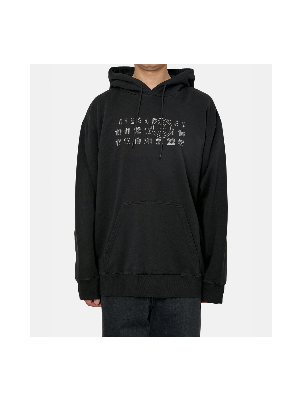 MM6 Black Numeric Hoodie
