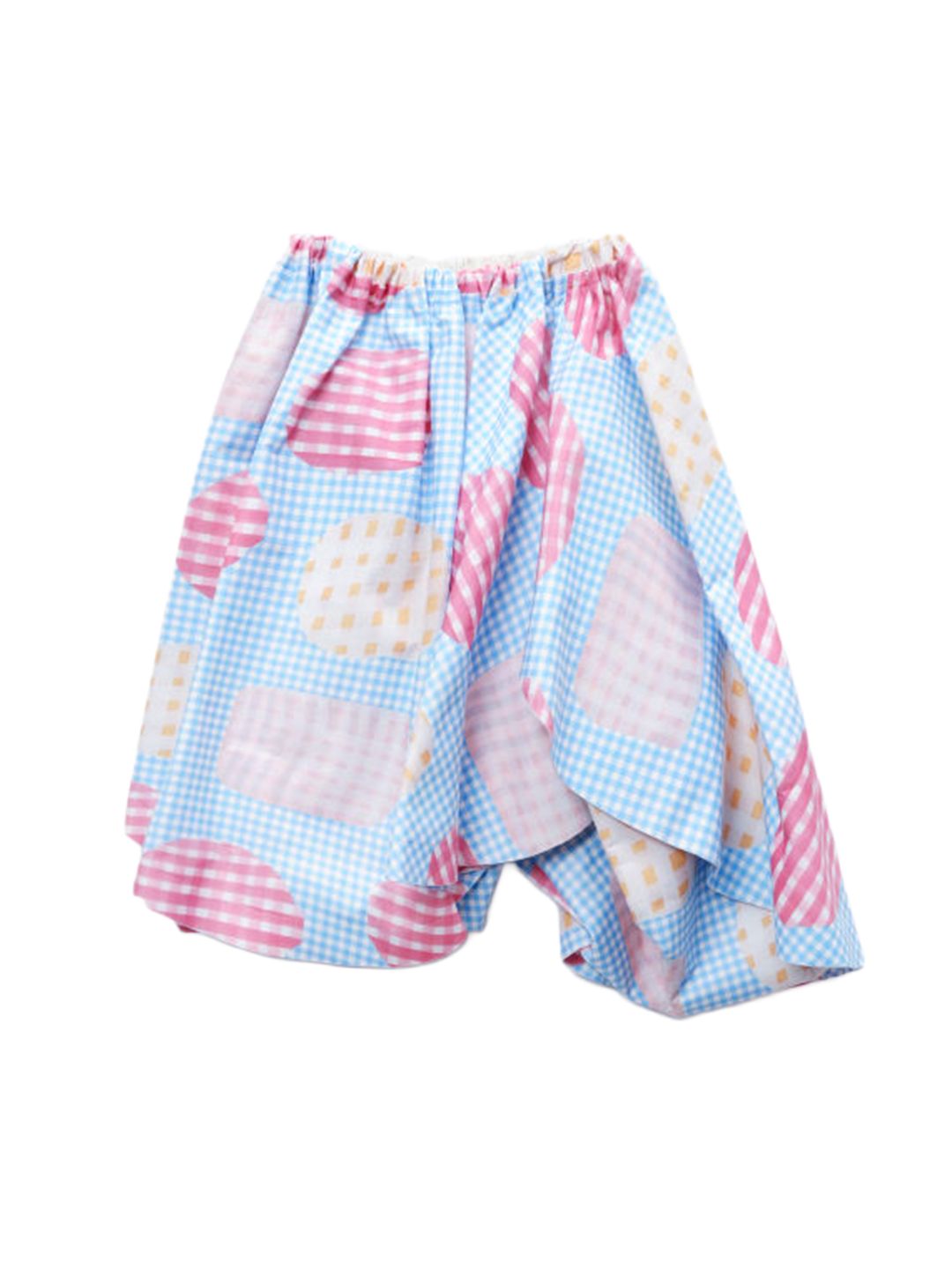 CDG TAO Saxe/Pink Gingham Skirt