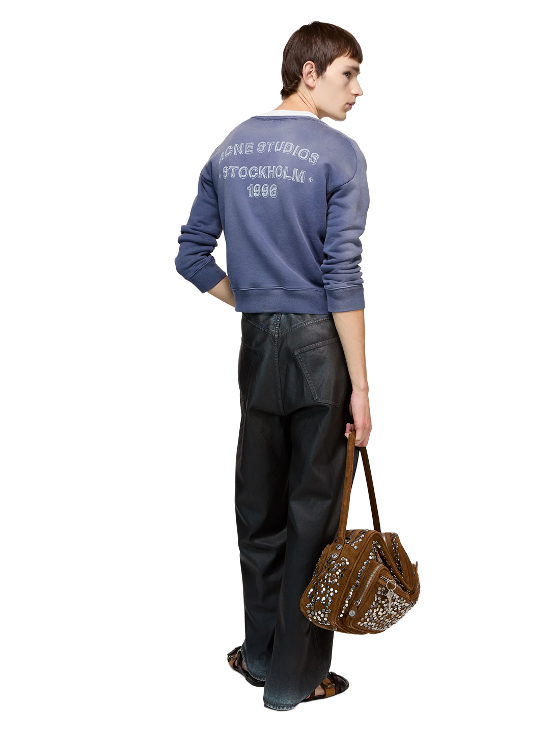 Acne Studios Navy Washed Logo Sweatshirt