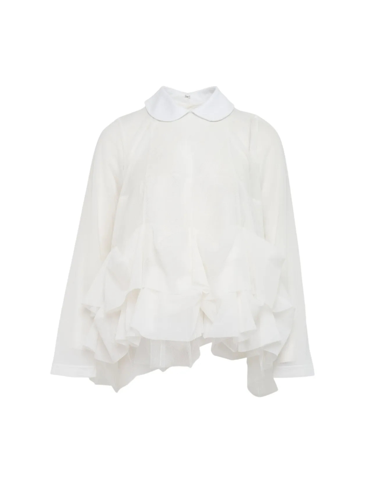 CDG TAO Off White Ruffled Shirt Tshirt