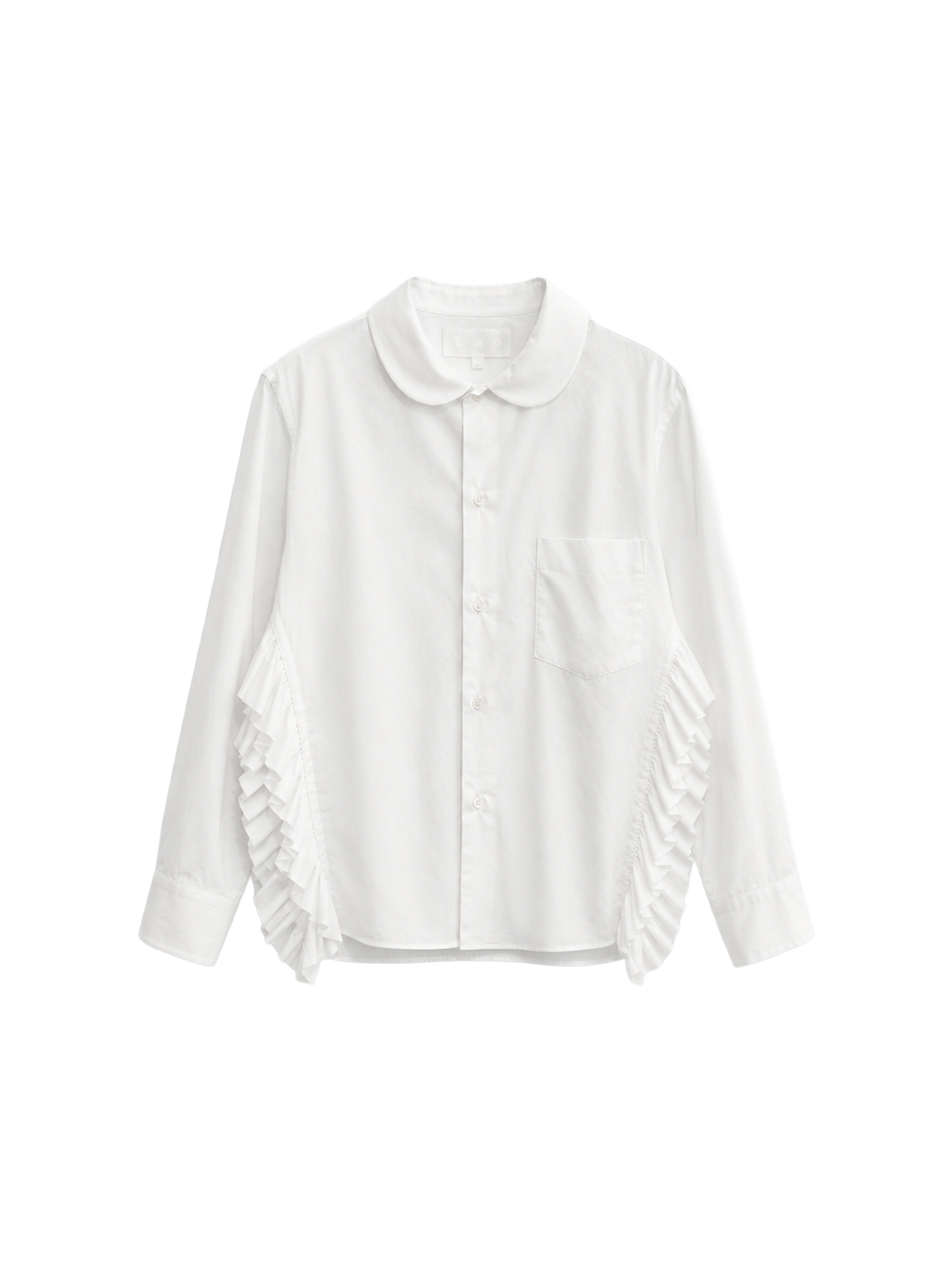 CDG Tao White Ruffle Blouse