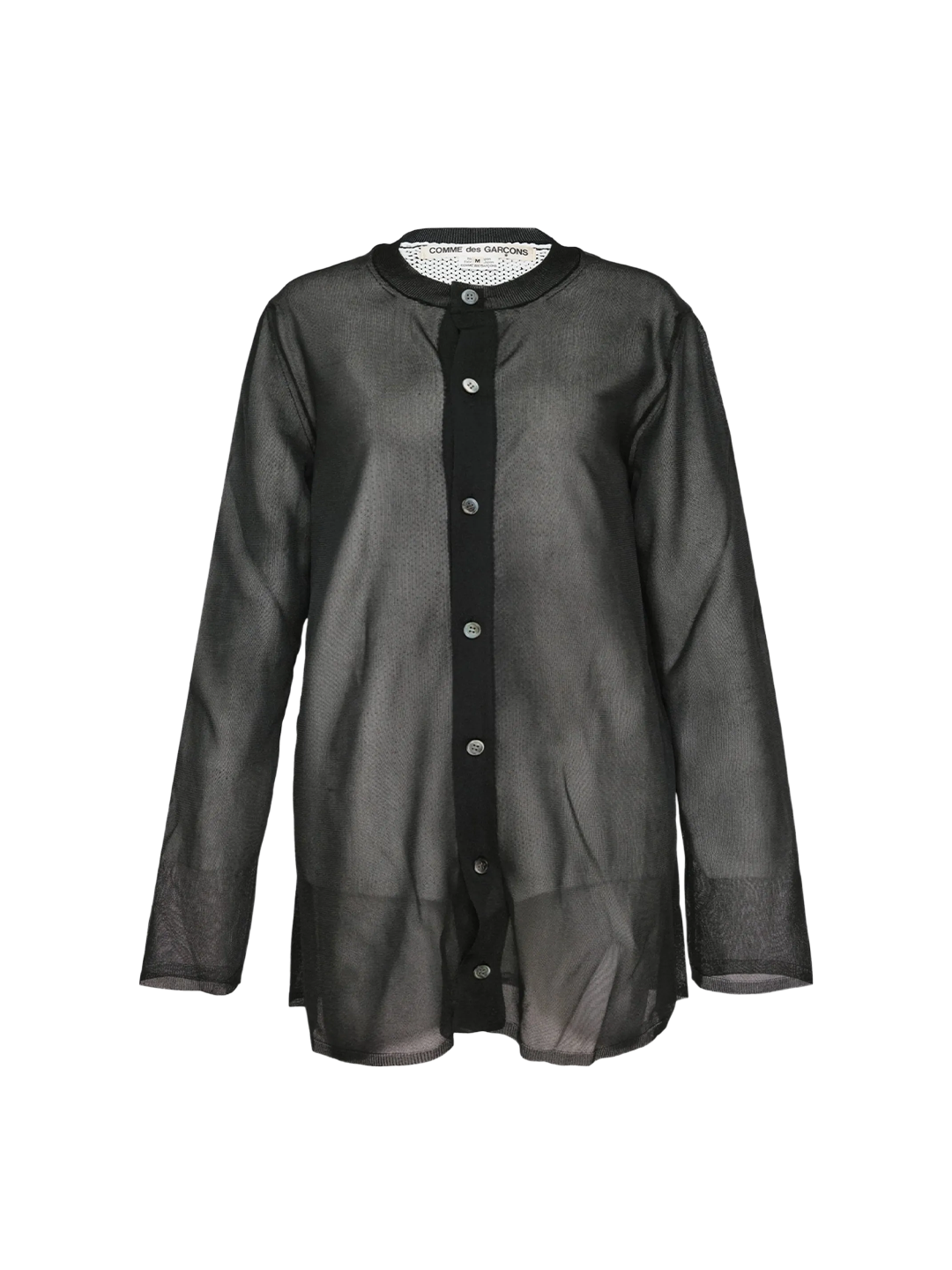 CDG Mainline Black Sheer Layered Cardigan