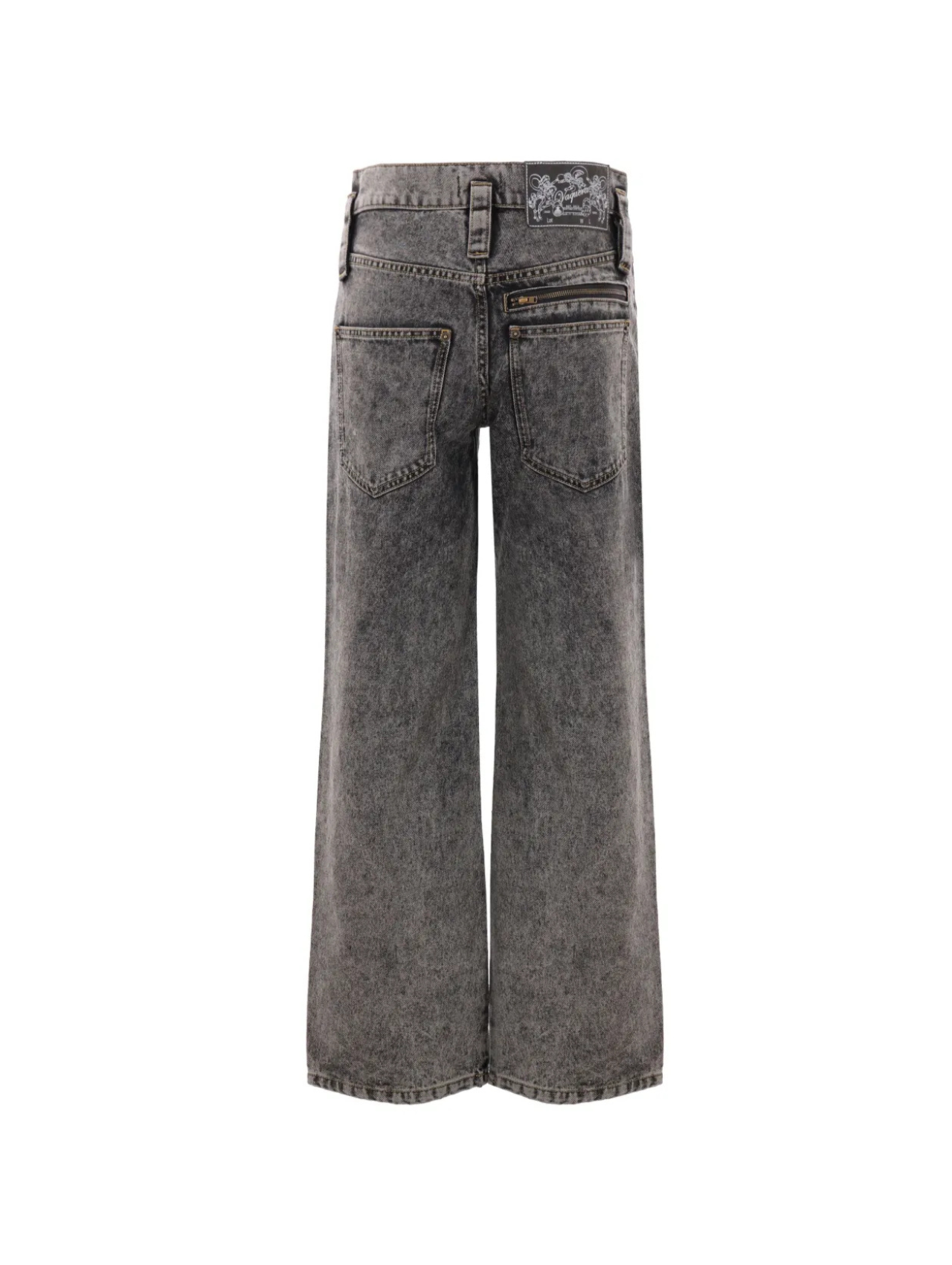 Vaquera Black Washed Wide-leg Jeans