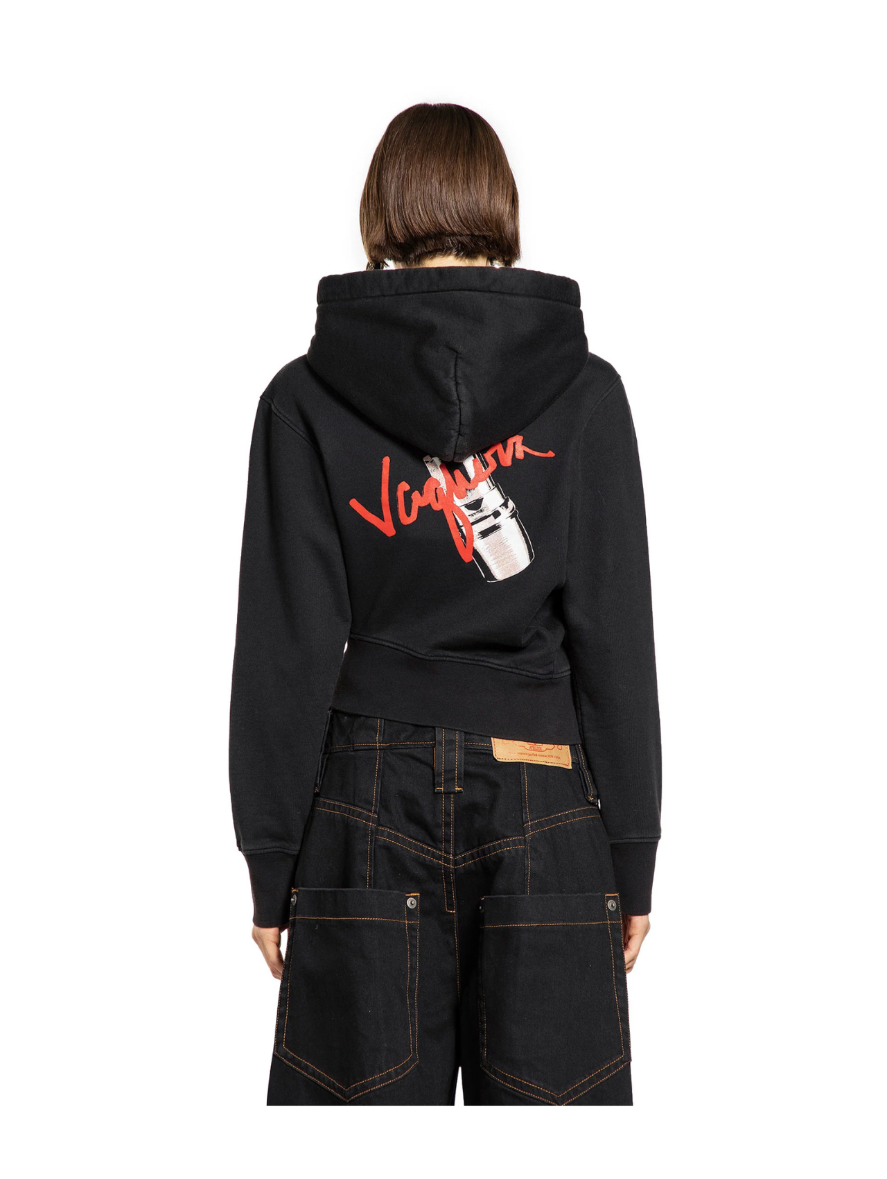 Vaquera Black Twisted Hoodie Jumper