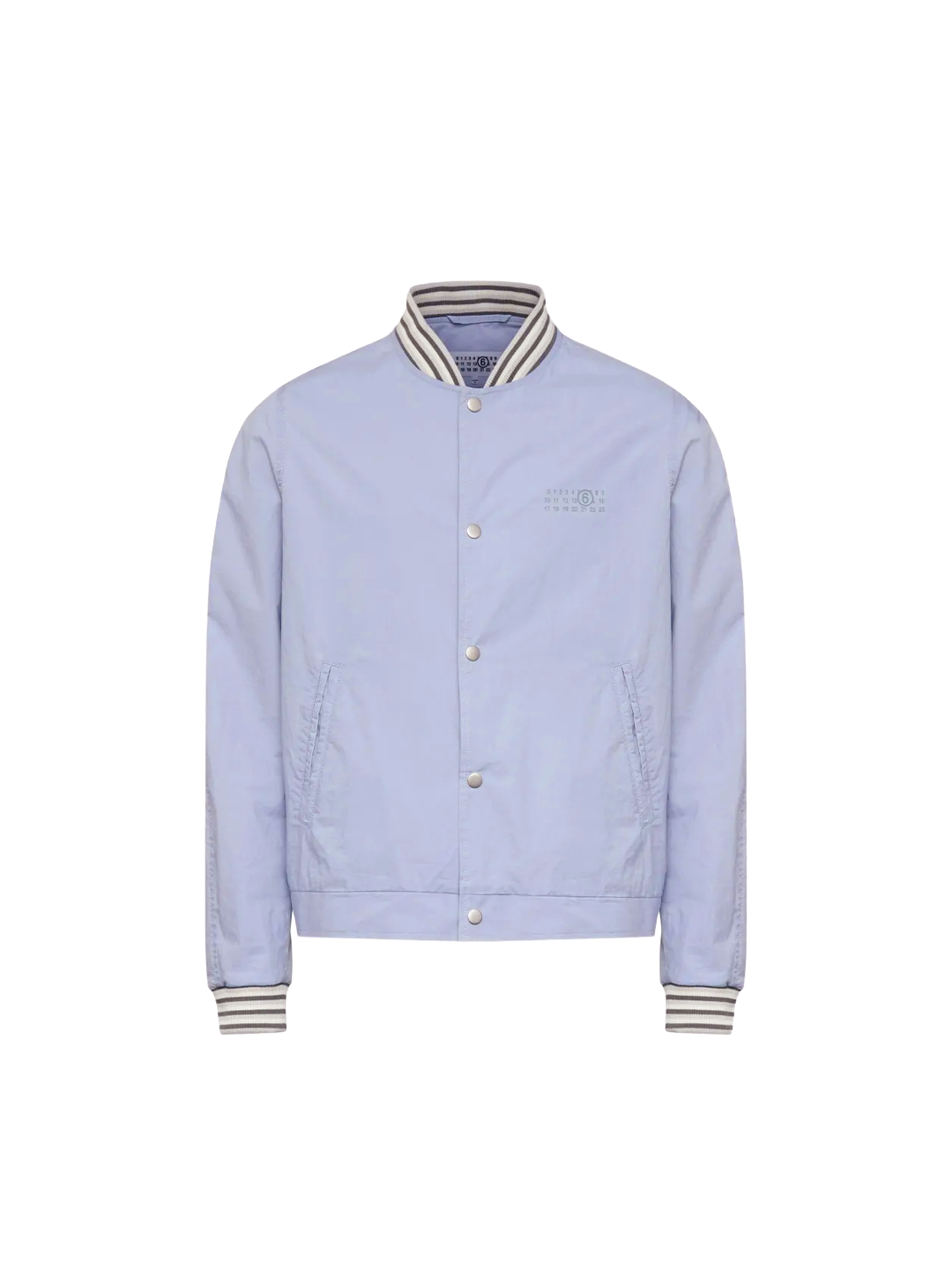 MM6 Blue Washed Cotton Varsity Jacket