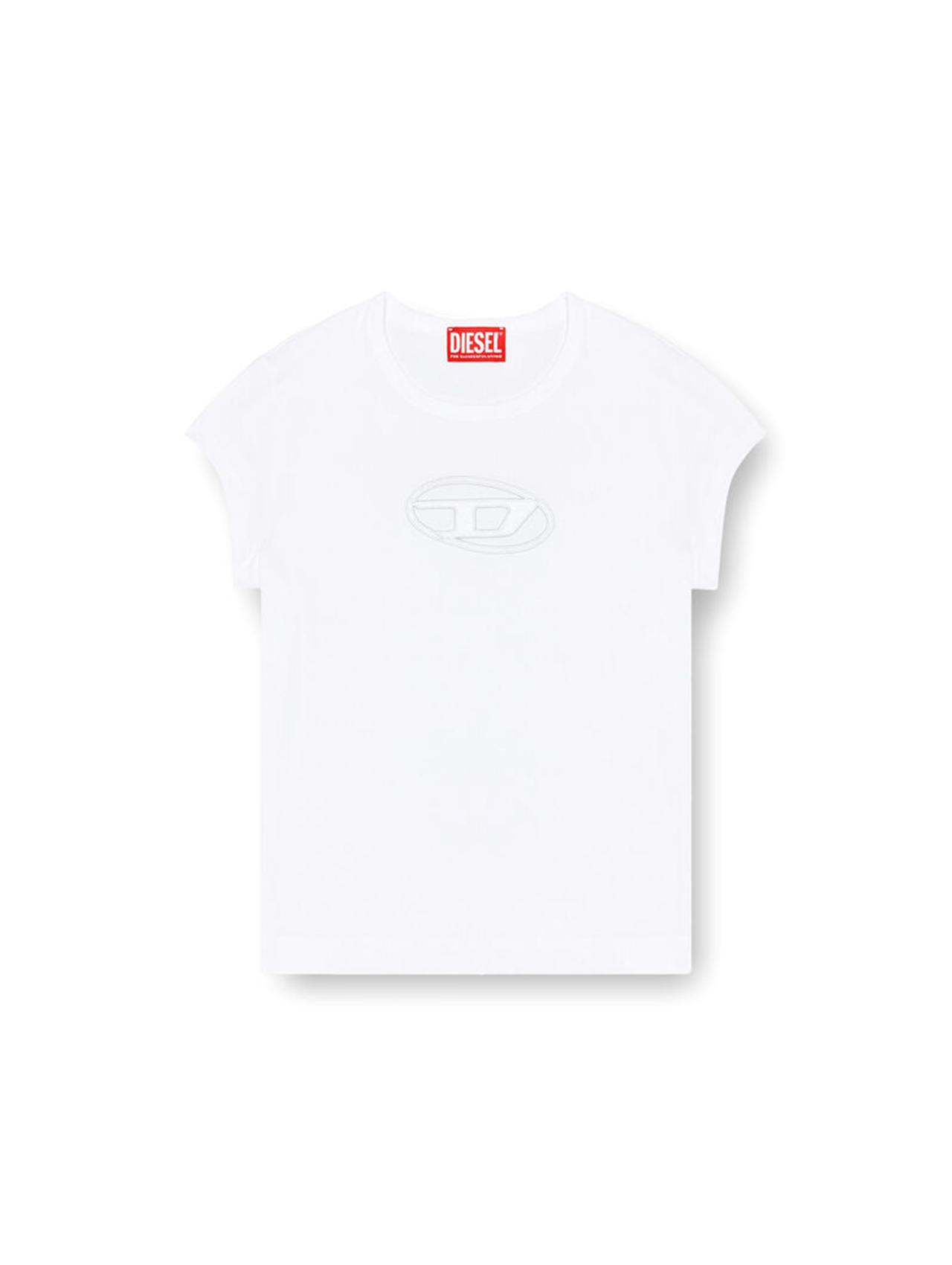 Diesel White T-Angie Cut-Out Logo T-shirt