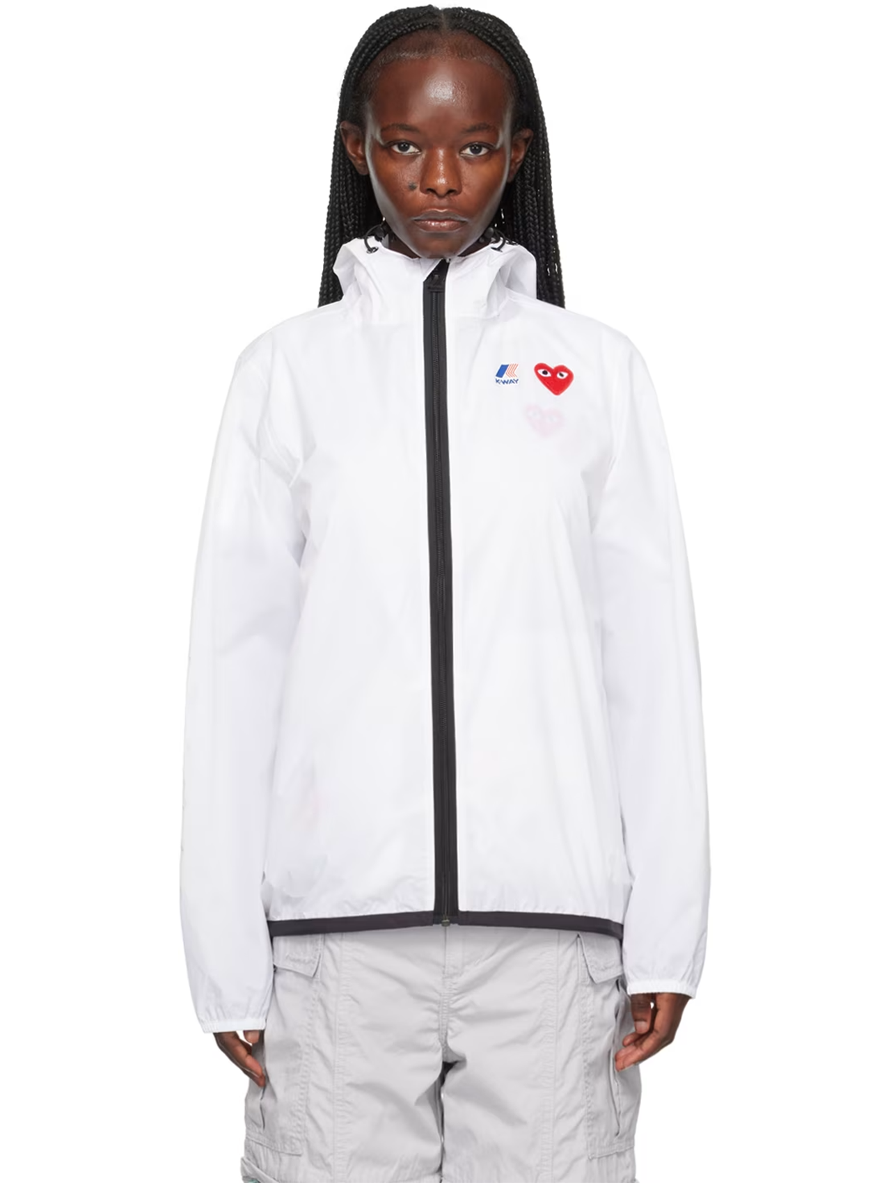 CDG Play x K-Way White Edition Jacket