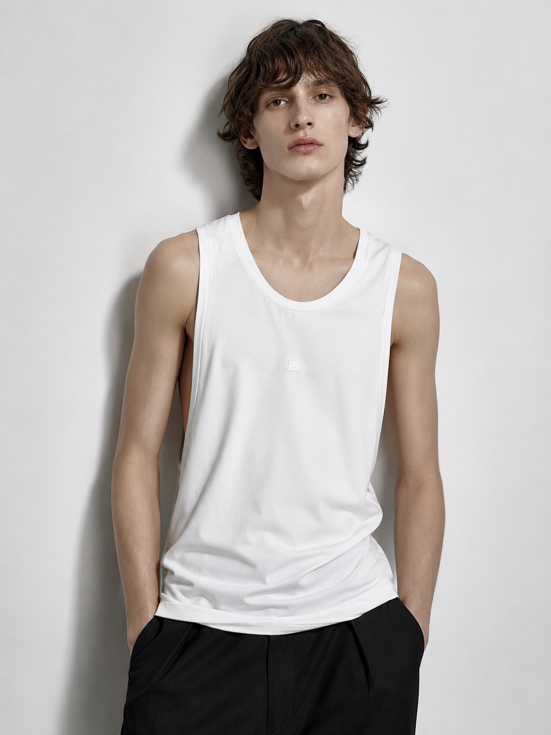 Acne Studios Optic White Jersey Tank Top