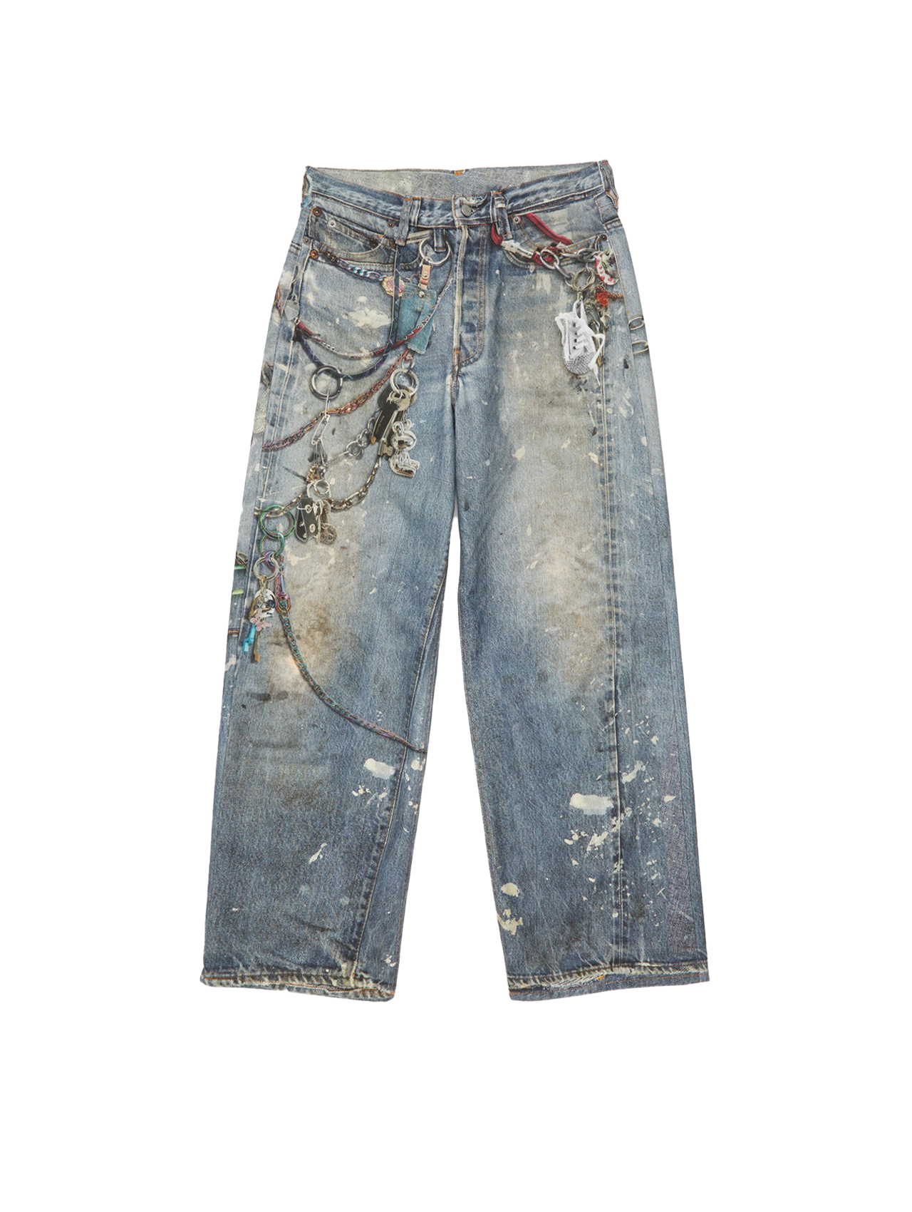 Acne Studios Printed Baggy Fit 1981F Jeans