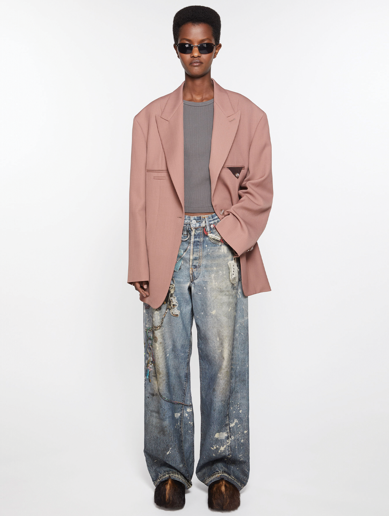 Acne Studios Printed Baggy Fit 1981F Jeans