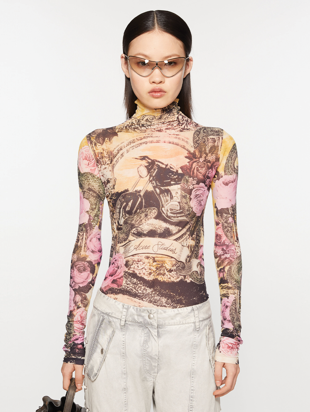 Acne Studios Pink Printed Seamless Longsleeve