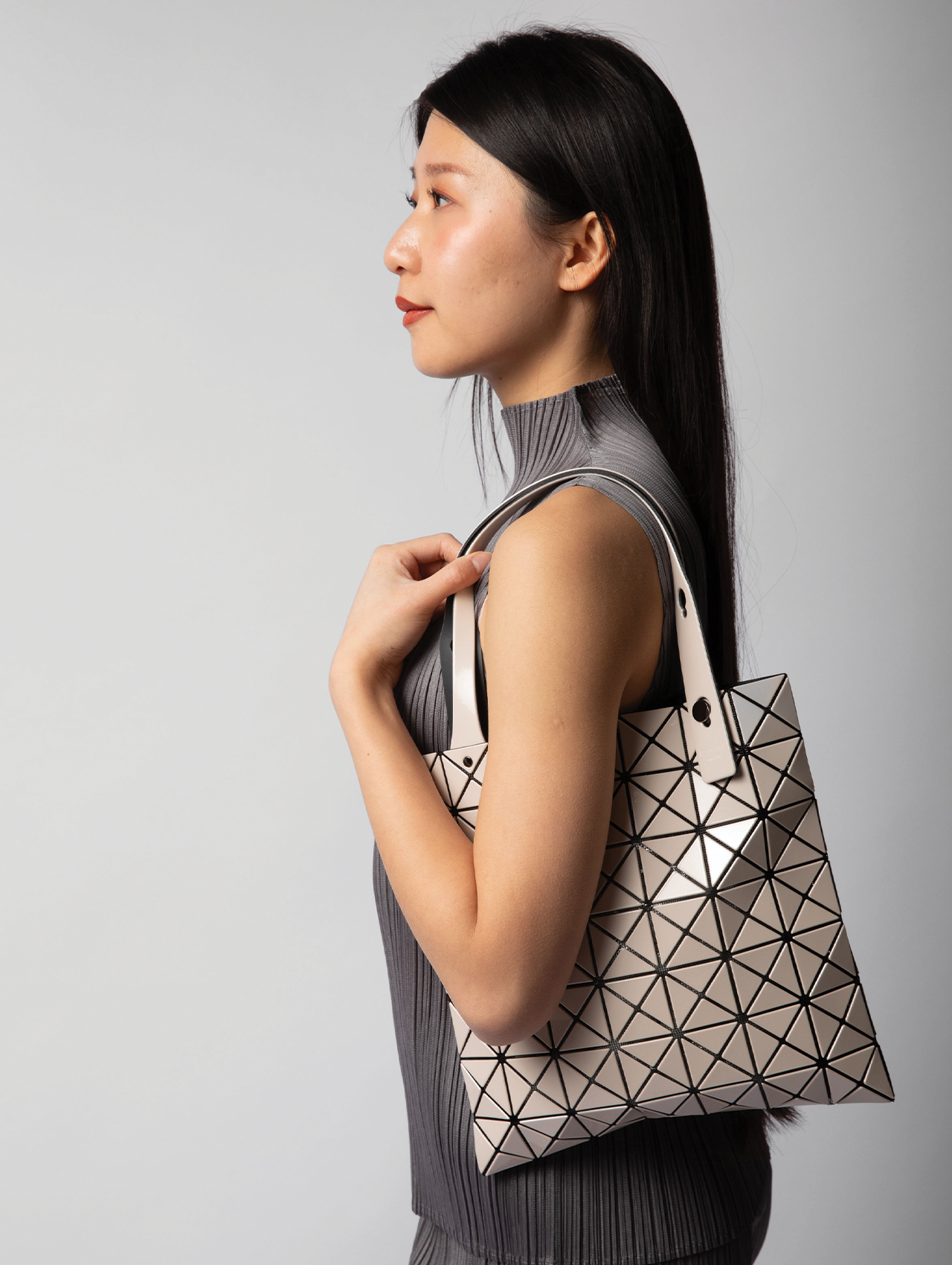Bao Bao Issey Miyake Beige Prism Mini Tote