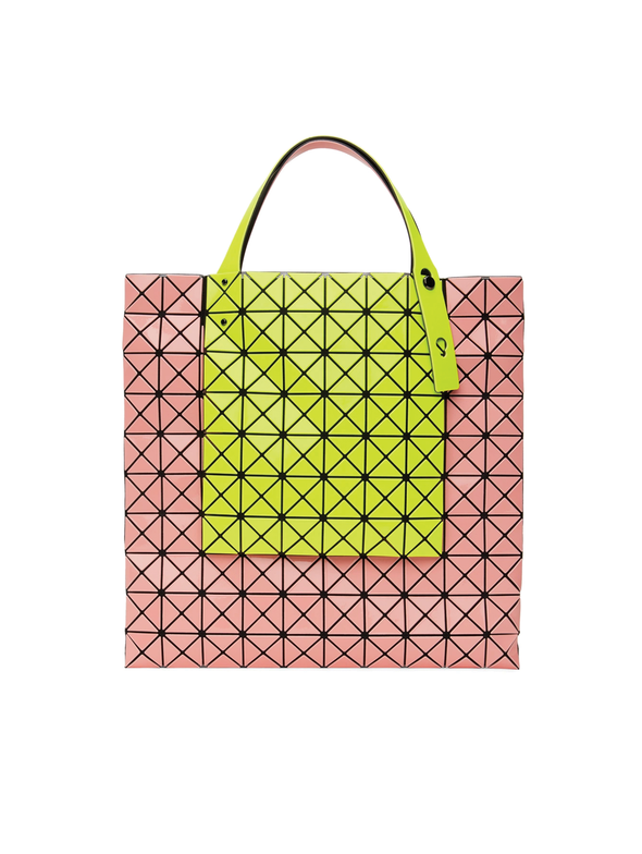 Bao Bao Issey Miyake Coral/Yellow Prism Kangaroo Tote