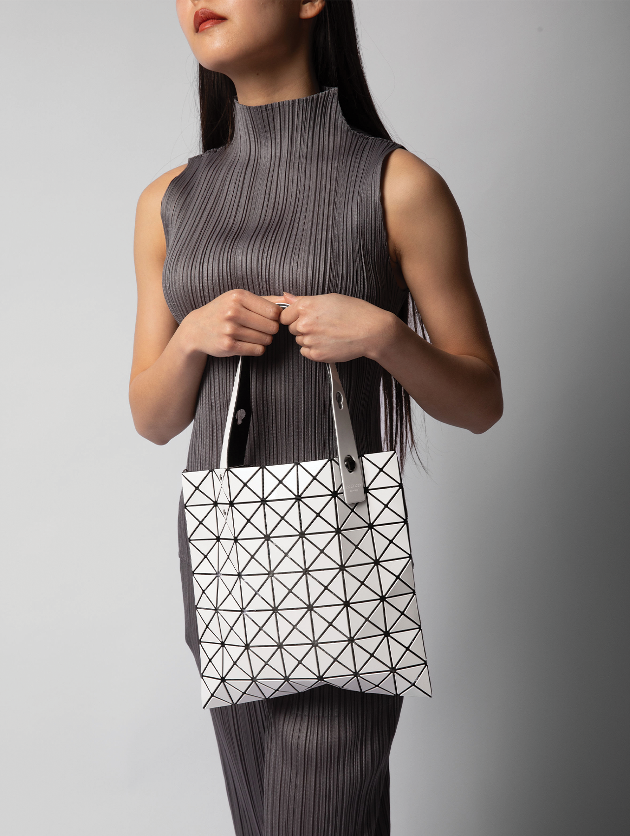 Bao Bao Issey Miyake White Prism Mini Tote