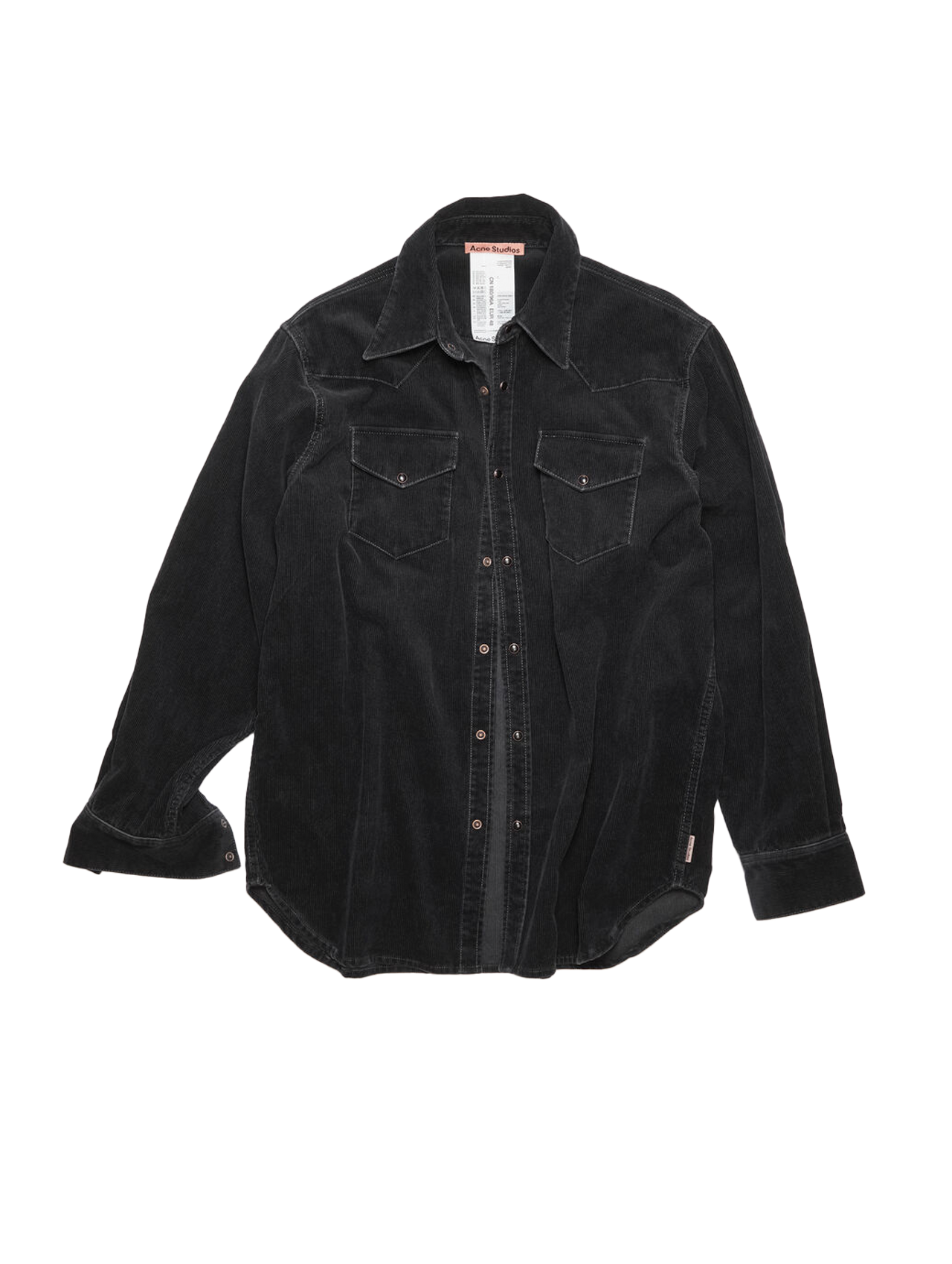 Acne Studios Black Corduroy Button Up Shirt