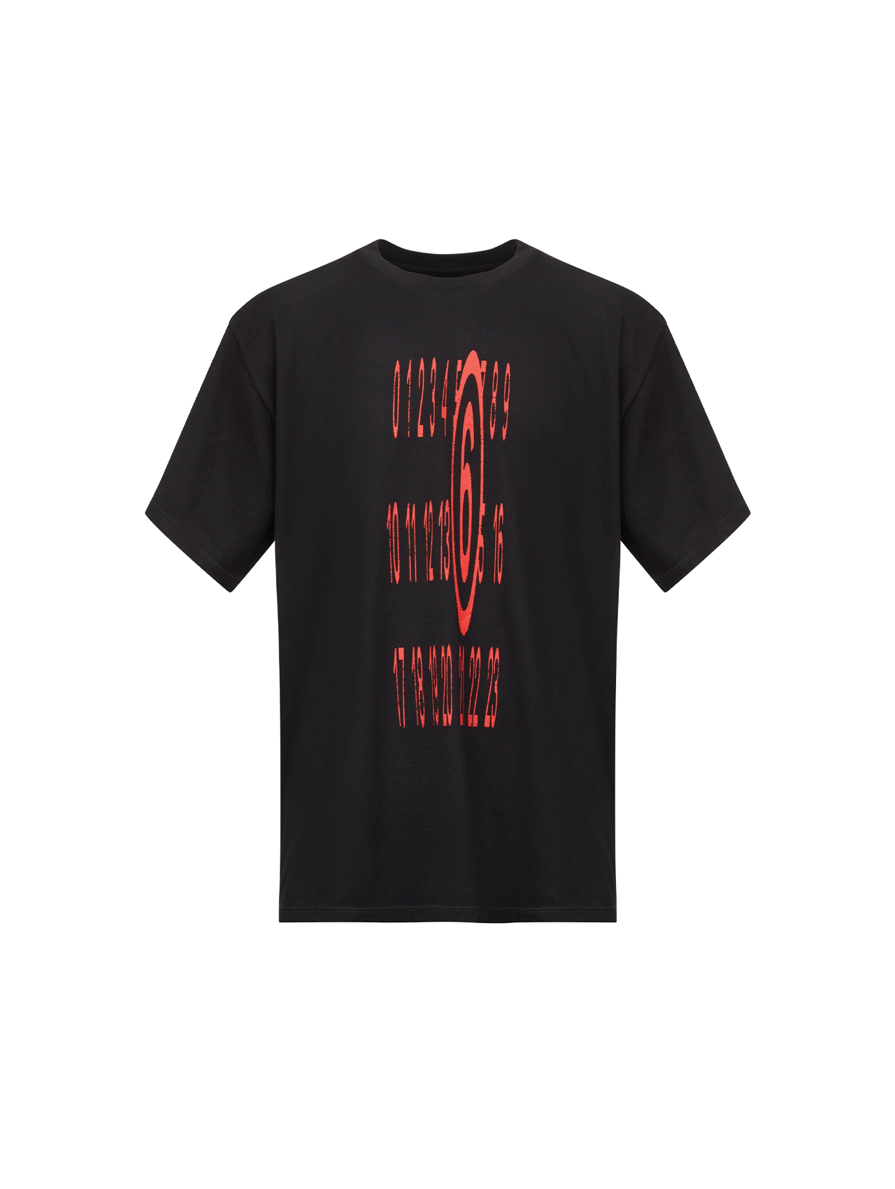 MM6 Black/Red Distorted Logo T-Shirt