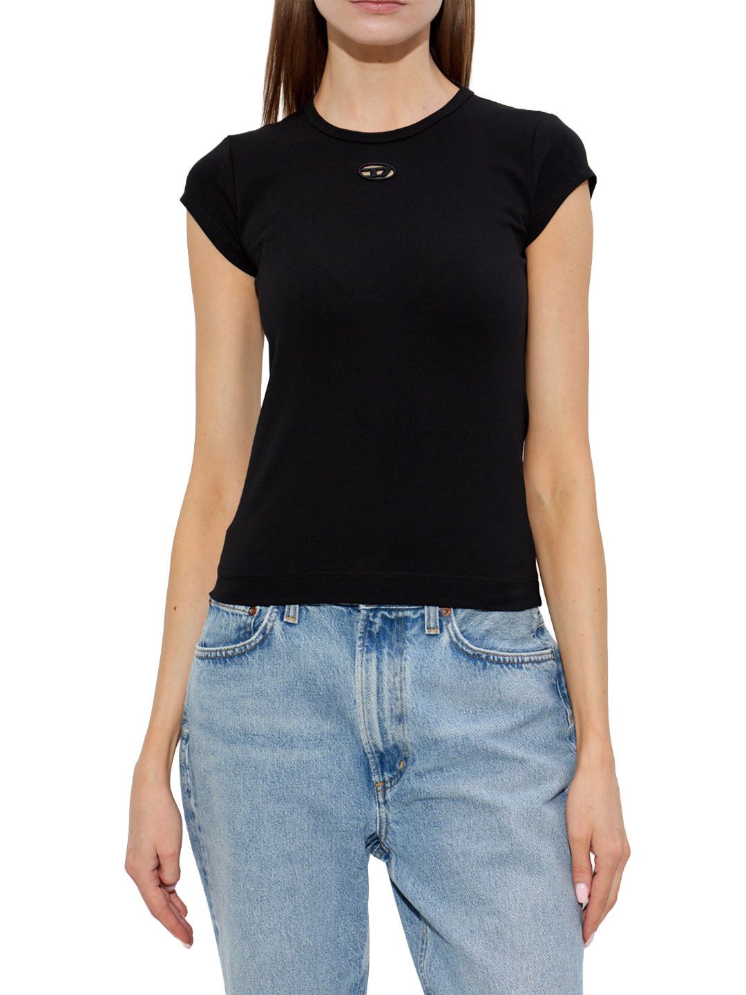 Diesel Black T-Angie Logo T-shirt
