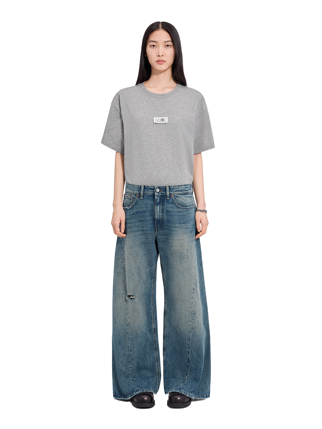 MM6 BlueDenim Wide Pants