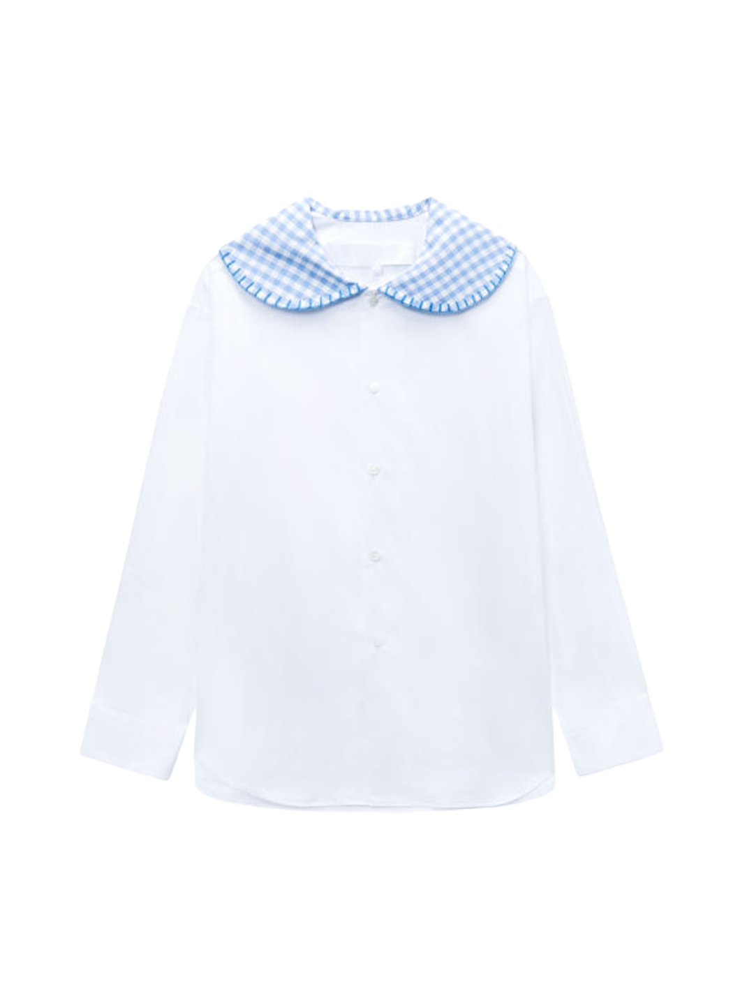 CDG TAO White Gingham Collar Blouse