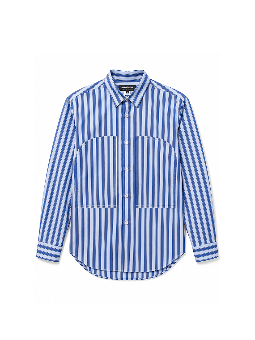 CDG Homme Deux Blue Stripe Chest Pocket Shirt