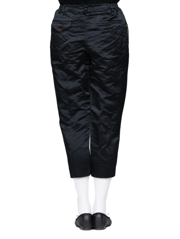 CDG CDG Black Thick Satin Tapered Pants