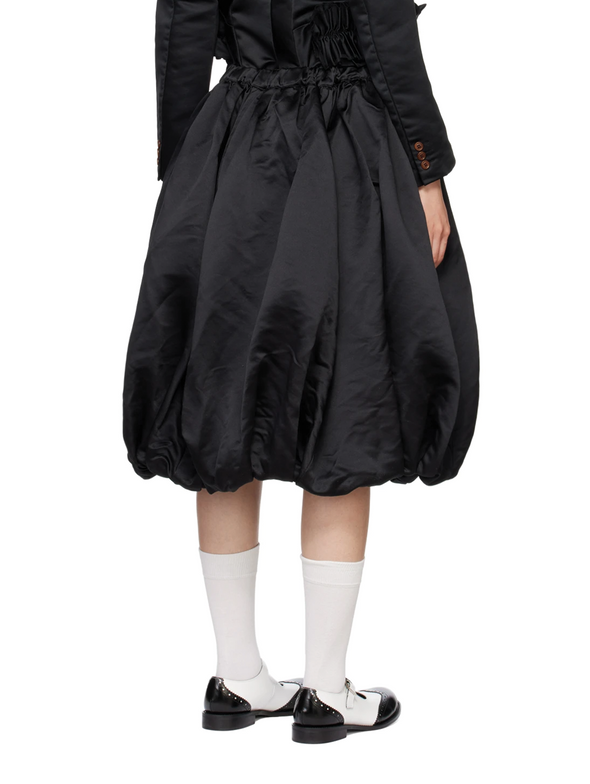 CDG CDG Black Satin Balloon Skirt
