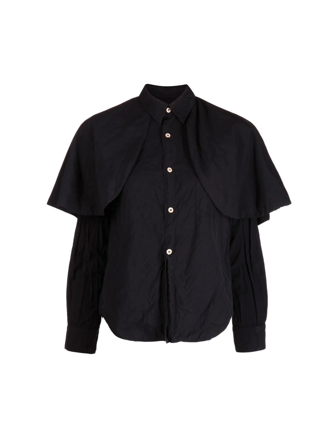 CDG CDG Black Cape Sleeve Blouse