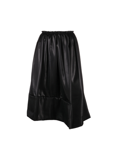 CDG CDG Black Shiny Asymmetric Skirt
