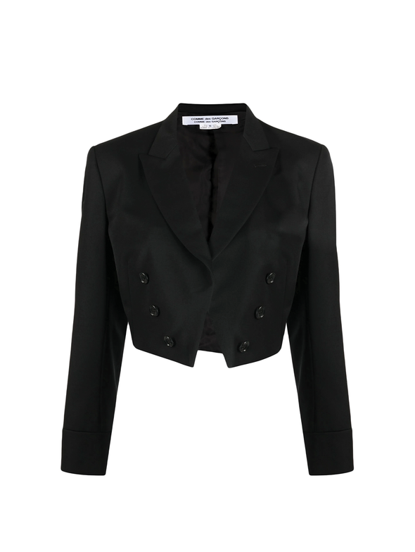 CDG CDG Black Double Breasted Cropped Blazer