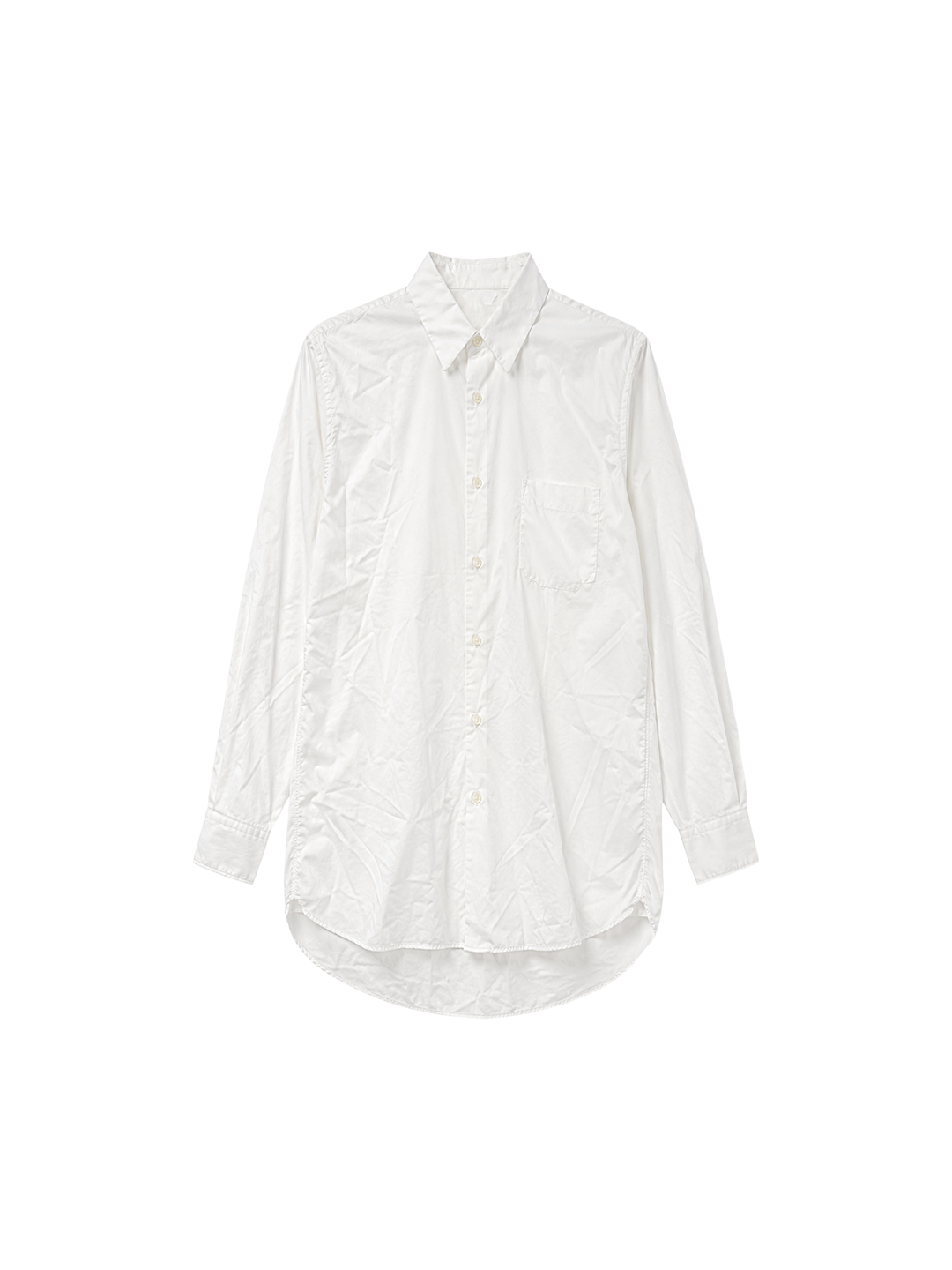 Comme Des Garçons White Midi Shirt