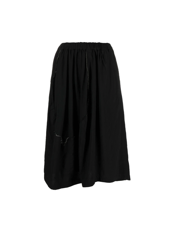 CDG CDG Black Raw Cut Out Detail Skirt