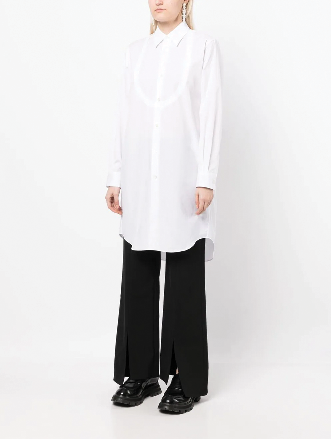 CDG CDG White Long Cotton Blouse