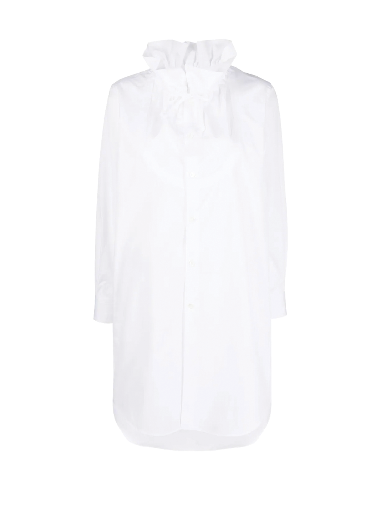 CDG CDG White Ruffle Collar Blouse