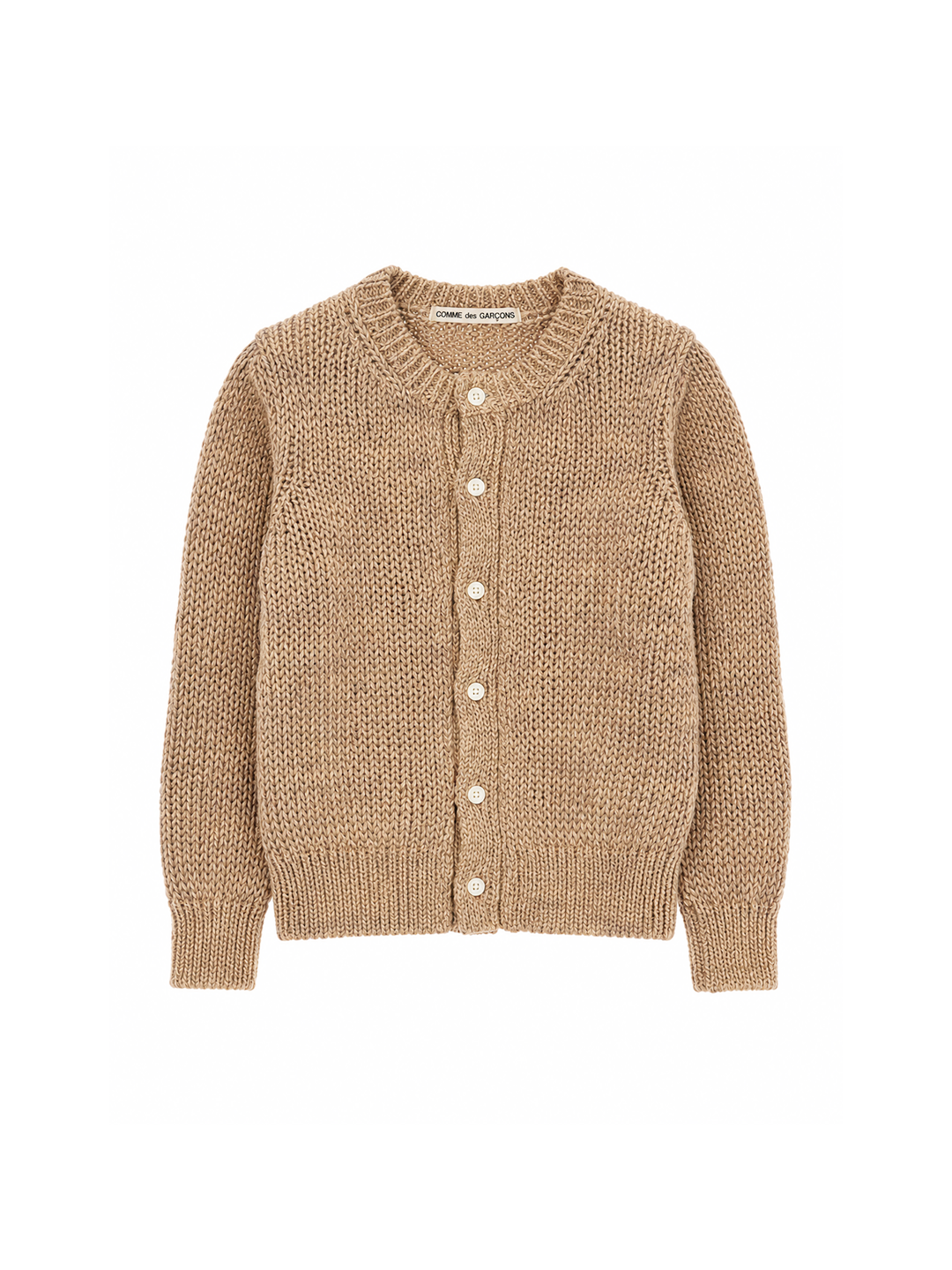 Comme Des Garçons Ecru Jute Cardigan