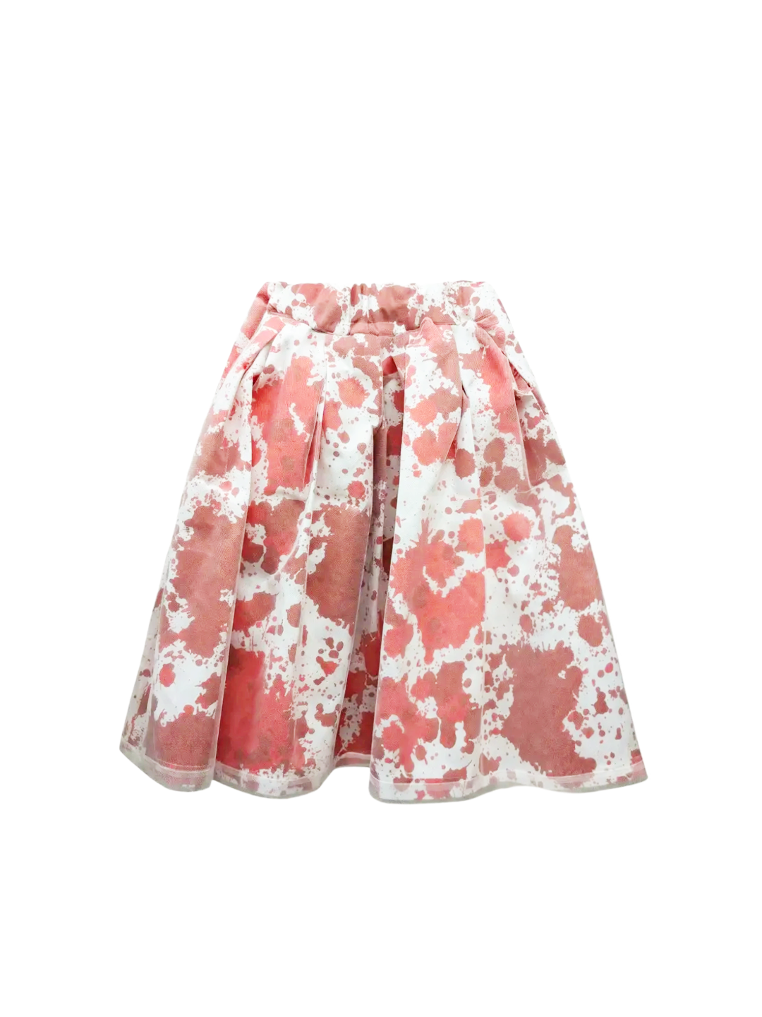 Comme des Garçons Runway Mesh Ink Print Skirt