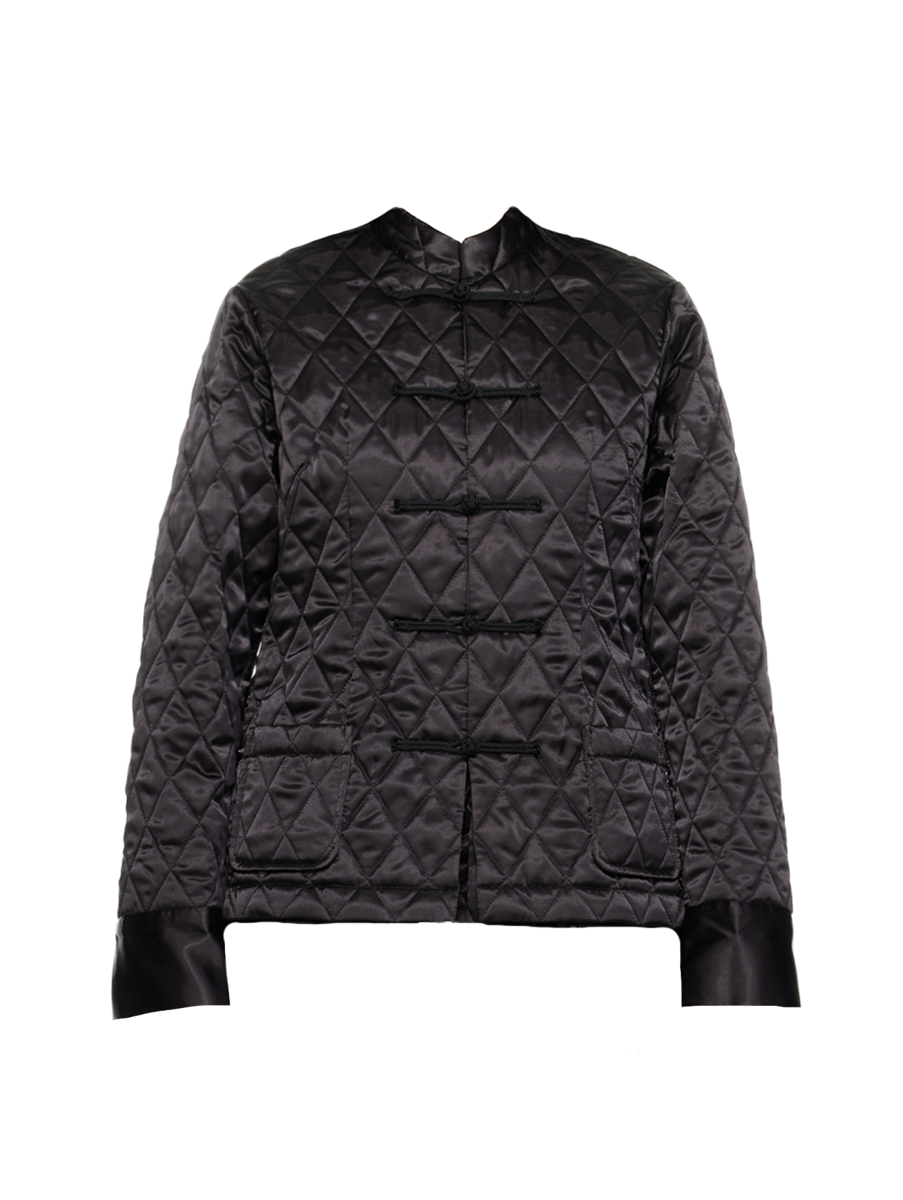 CDG TAO Black Satin Quilted Jacket