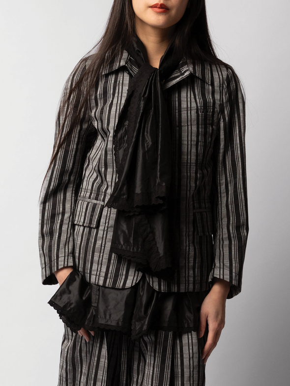 CDG TAO Black/Grey Striped Jacket